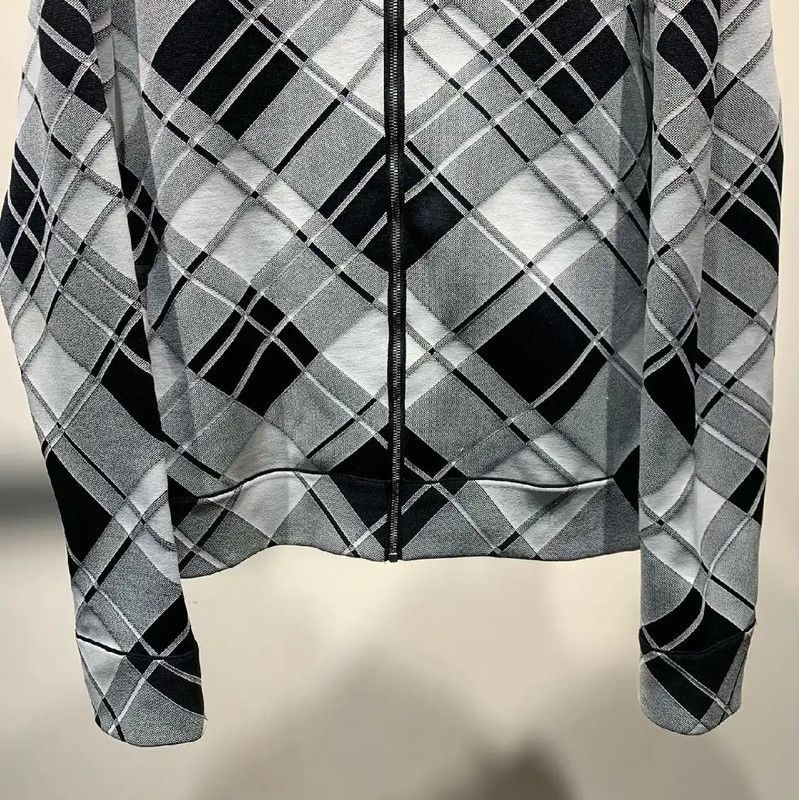 Burberry Burberry Gray Zip-Front Cotton Jacket for Men Size US XXL / EU 58 / 5 - 4 Thumbnail