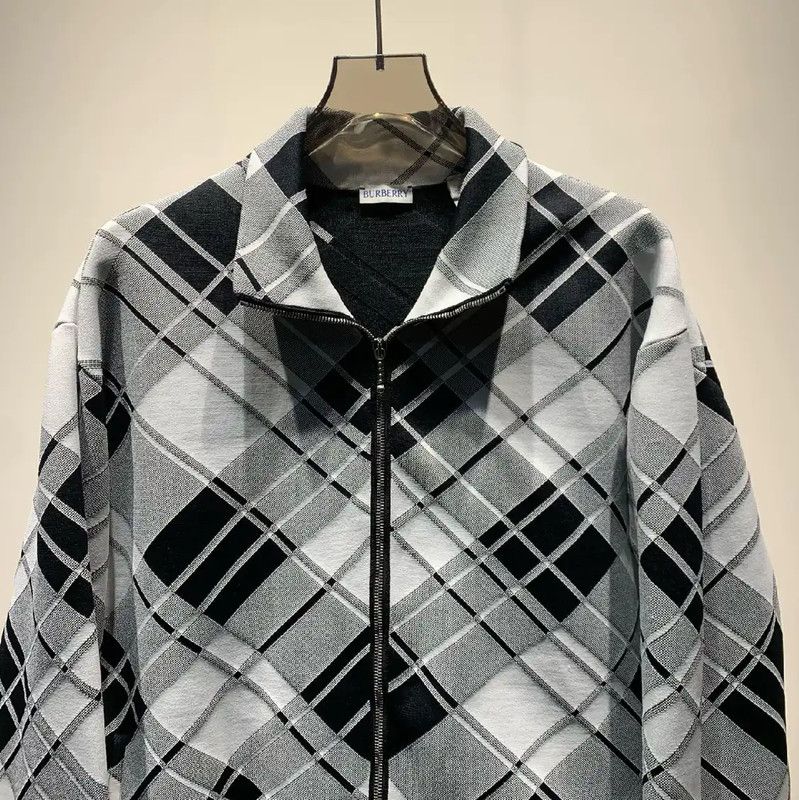 Burberry Burberry Gray Zip-Front Cotton Jacket for Men Size US XXL / EU 58 / 5 - 3 Thumbnail