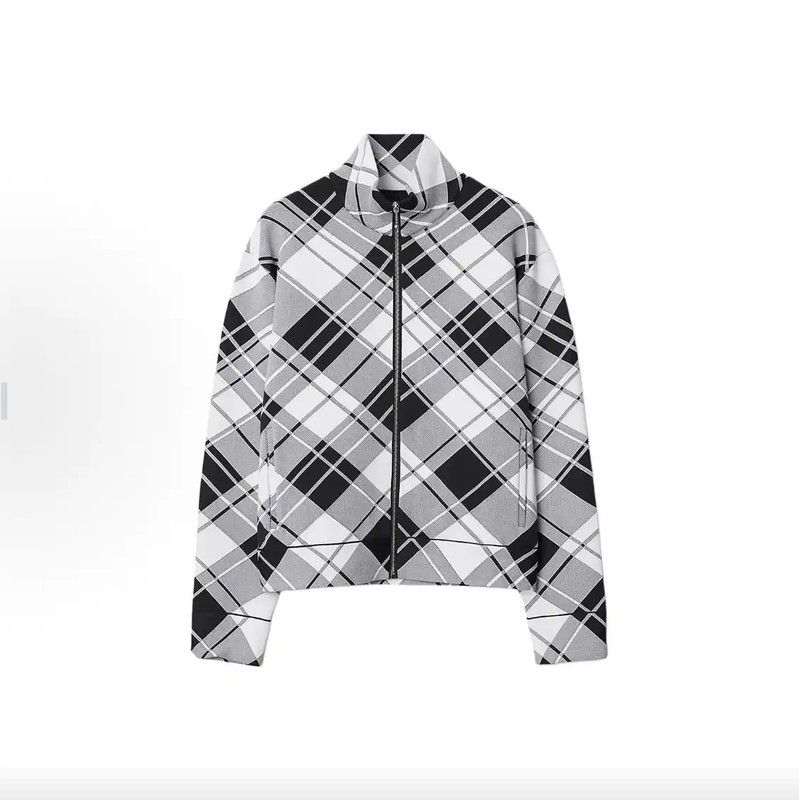 Burberry Burberry Gray Zip-Front Cotton Jacket for Men Size US XXL / EU 58 / 5 - 9 Thumbnail