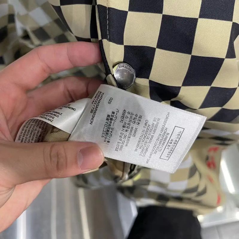 Burberry Burberry Beige Checker Pattern Men's Jacket Size US XL / EU 56 / 4 - 4 Thumbnail
