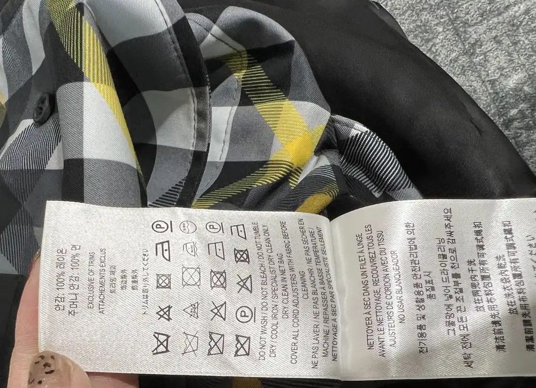 Burberry Burberry Men's Long Black Checked Trench Coat Size US L / EU 52-54 / 3 - 6 Thumbnail