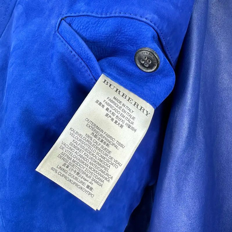 Burberry Burberry Blue Leather Men's Jacket Size US XS / EU 42 / 0 - 5 Thumbnail