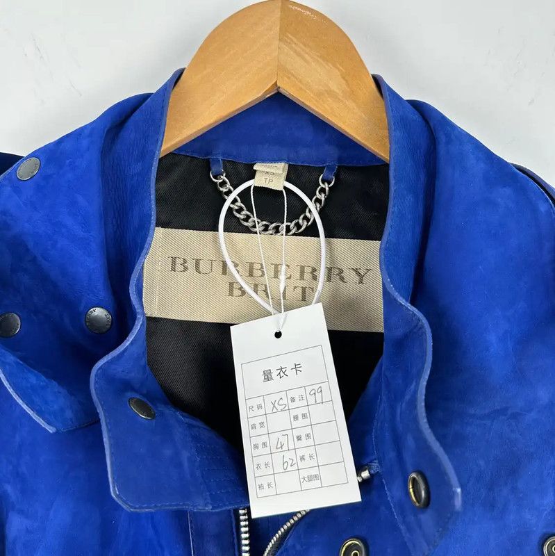Burberry Burberry Blue Leather Men's Jacket Size US XS / EU 42 / 0 - 3 Thumbnail