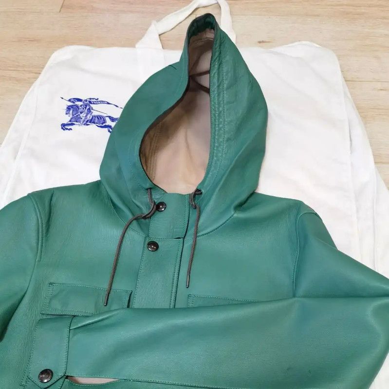 Burberry Burberry Oversized Green Leather Trench Coat Size US XXL / EU 58 / 5 - 10 Thumbnail