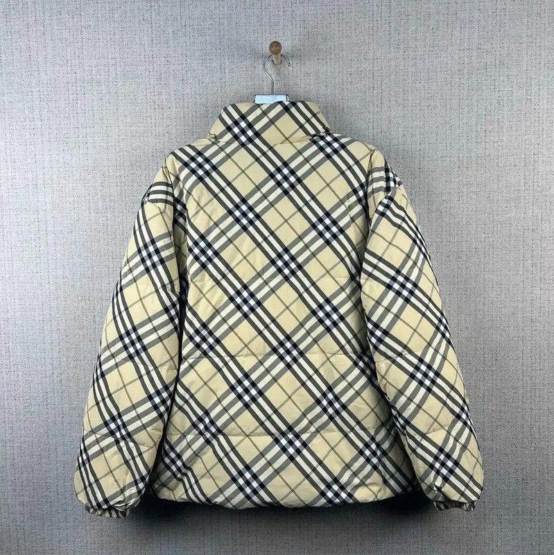 Burberry Burberry Yellow Cotton Check Puffer Jacket Size US XXL / EU 58 / 5 - 2 Thumbnail