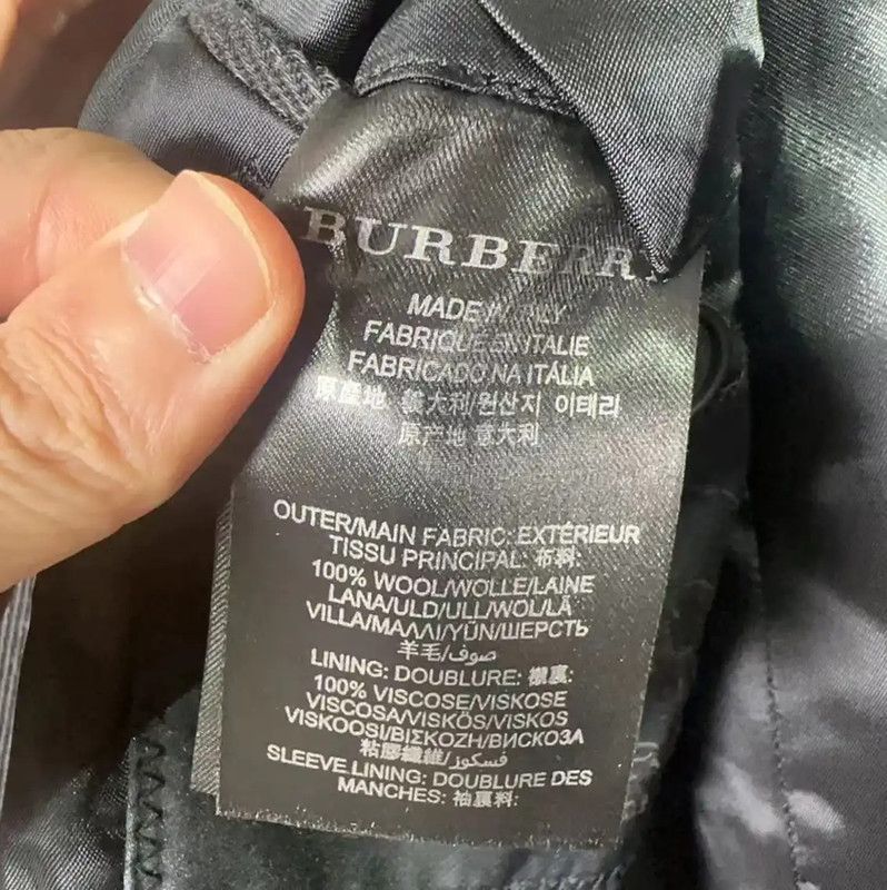 Burberry Burberry Black Cotton Men's Overcoat Size US M / EU 48-50 / 2 - 6 Thumbnail