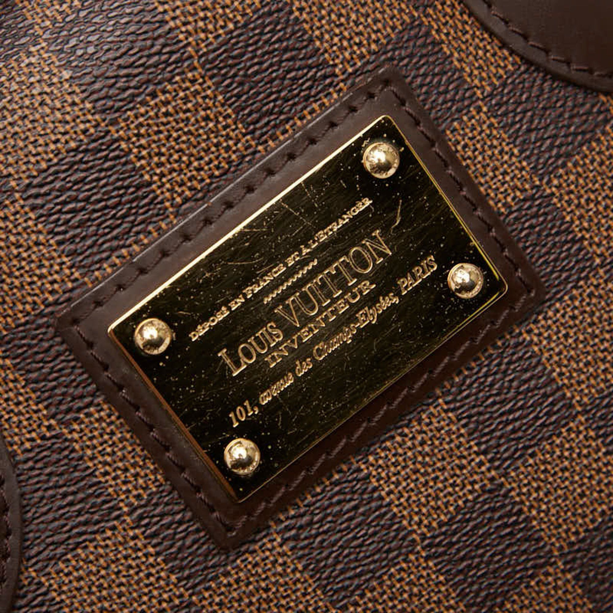Louis Vuitton Louis Vuitton Damier Hampstead PM Tote Bag, Handbag N51205, Ebene Brown Leather, Women's, LOUIS VUITTON Size ONE SIZE - 10 Thumbnail