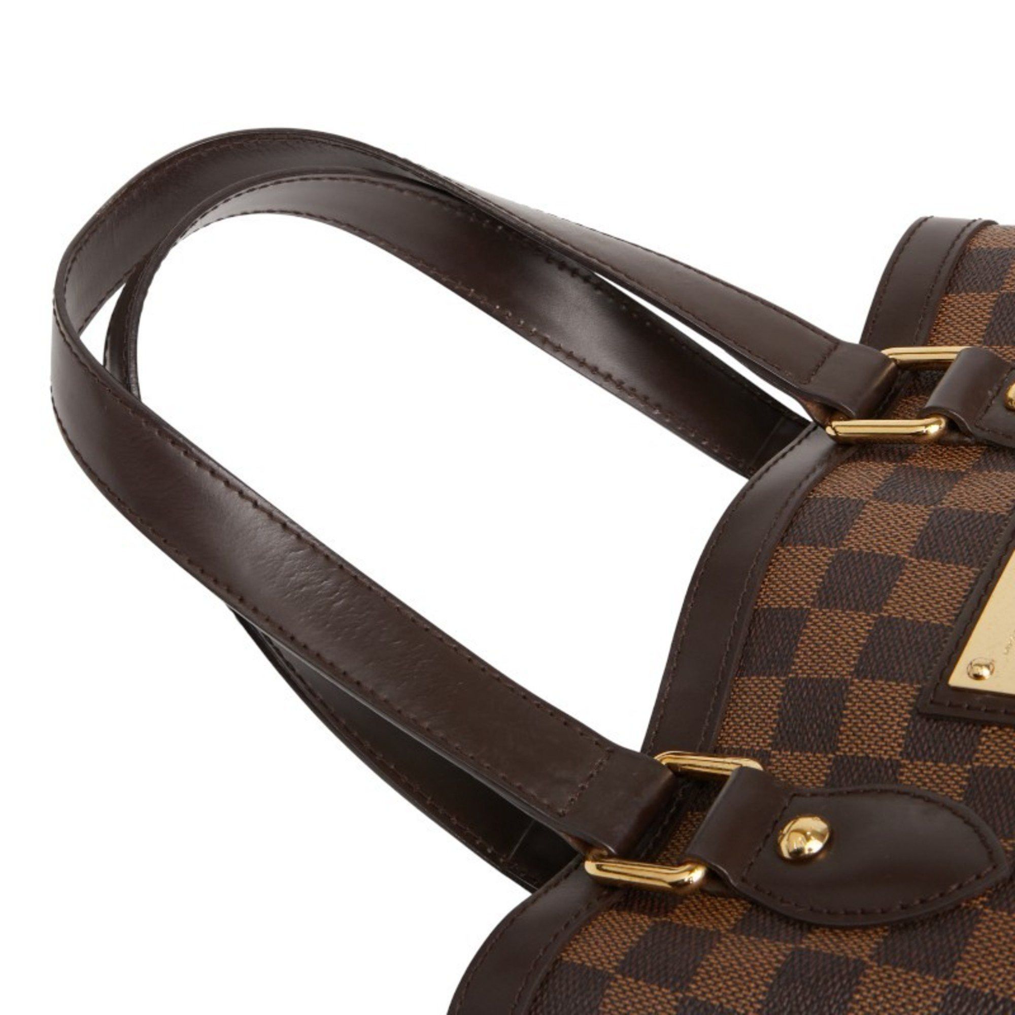 Louis Vuitton Louis Vuitton Damier Hampstead PM Tote Bag, Handbag N51205, Ebene Brown Leather, Women's, LOUIS VUITTON Size ONE SIZE - 8 Thumbnail