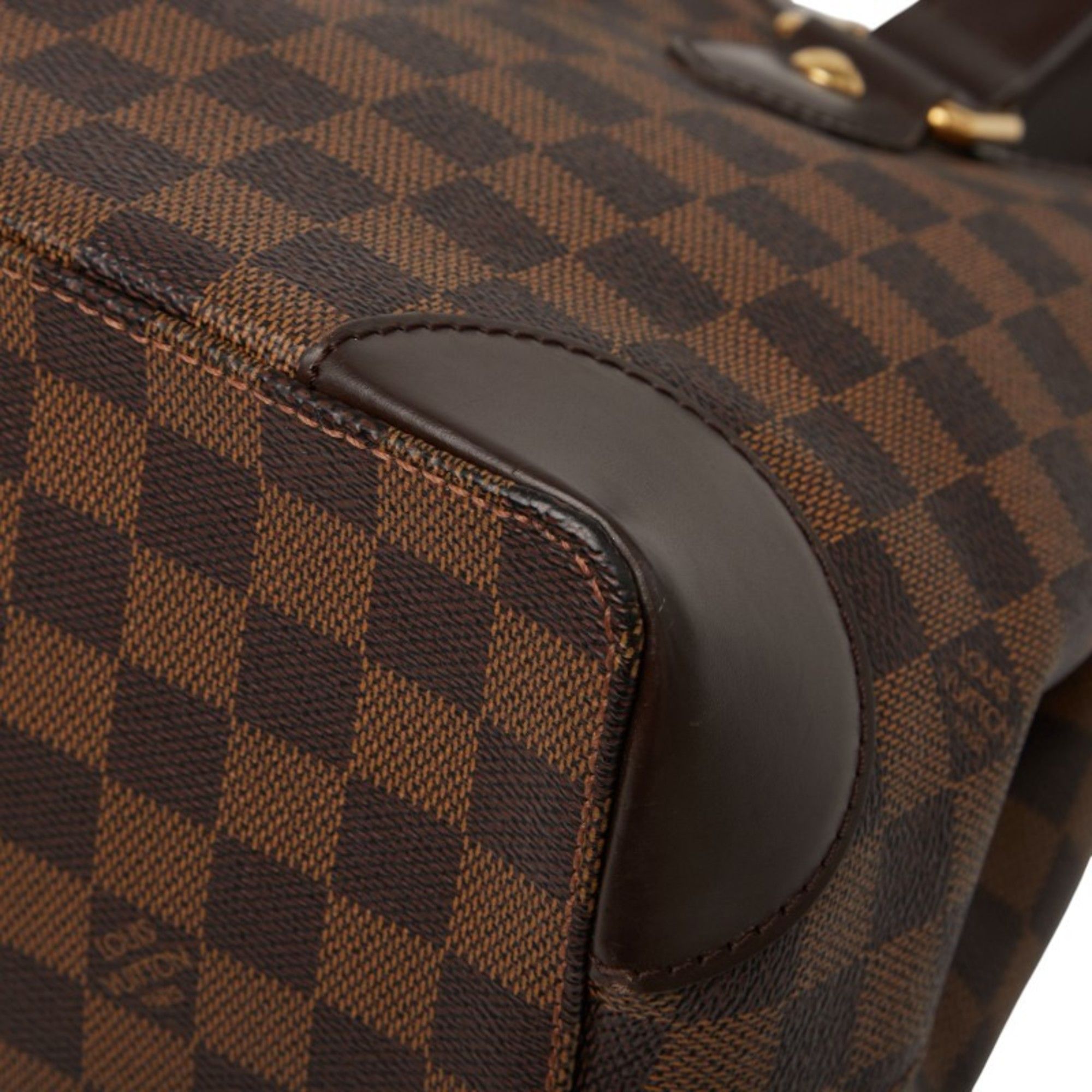 Louis Vuitton Louis Vuitton Damier Hampstead PM Tote Bag, Handbag N51205, Ebene Brown Leather, Women's, LOUIS VUITTON Size ONE SIZE - 5 Thumbnail