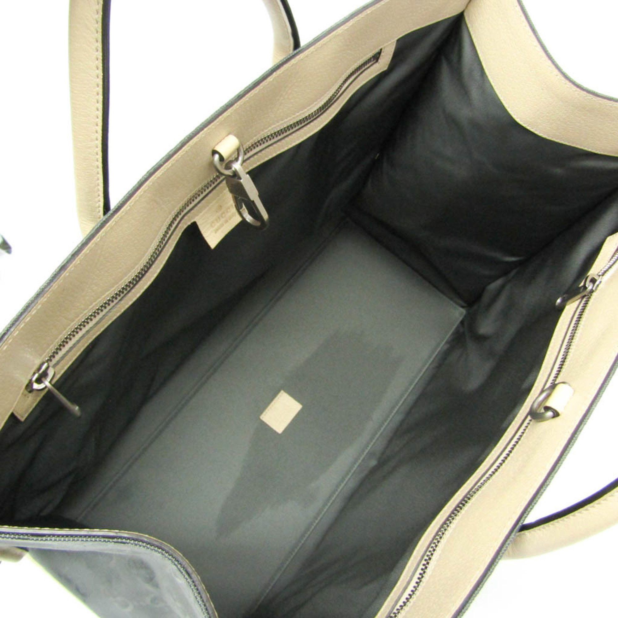 Gucci Gucci Off The Grid GG 630353 Men,Women Nylon Canvas,Leather Handbag,Shoulder Bag Gray,Off-white Size ONE SIZE - 3 Thumbnail