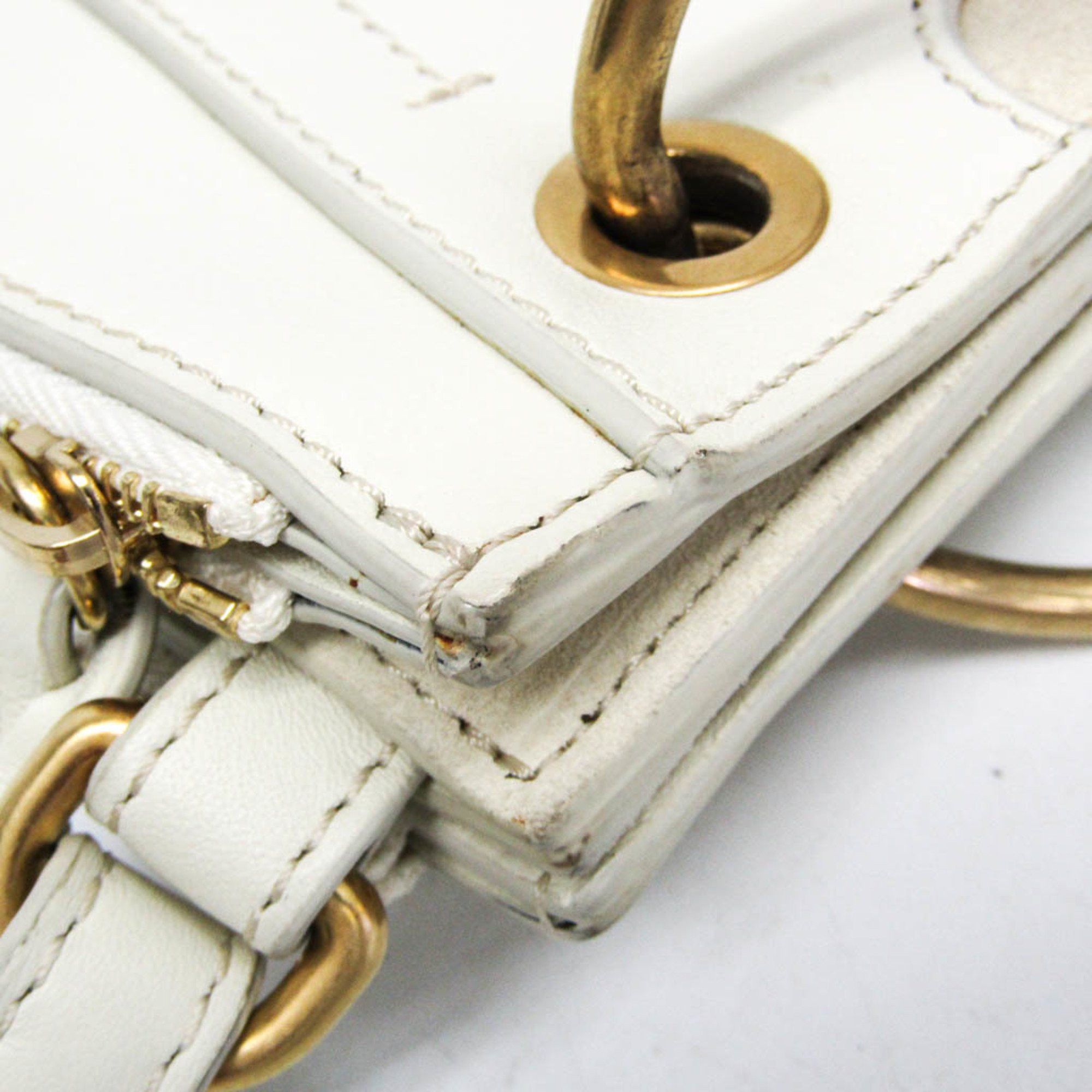 Chloe Chloé Roy CHC18UP021H1Z214 Women's Leather,Suede Shoulder Bag White Size ONE SIZE - 13 Thumbnail