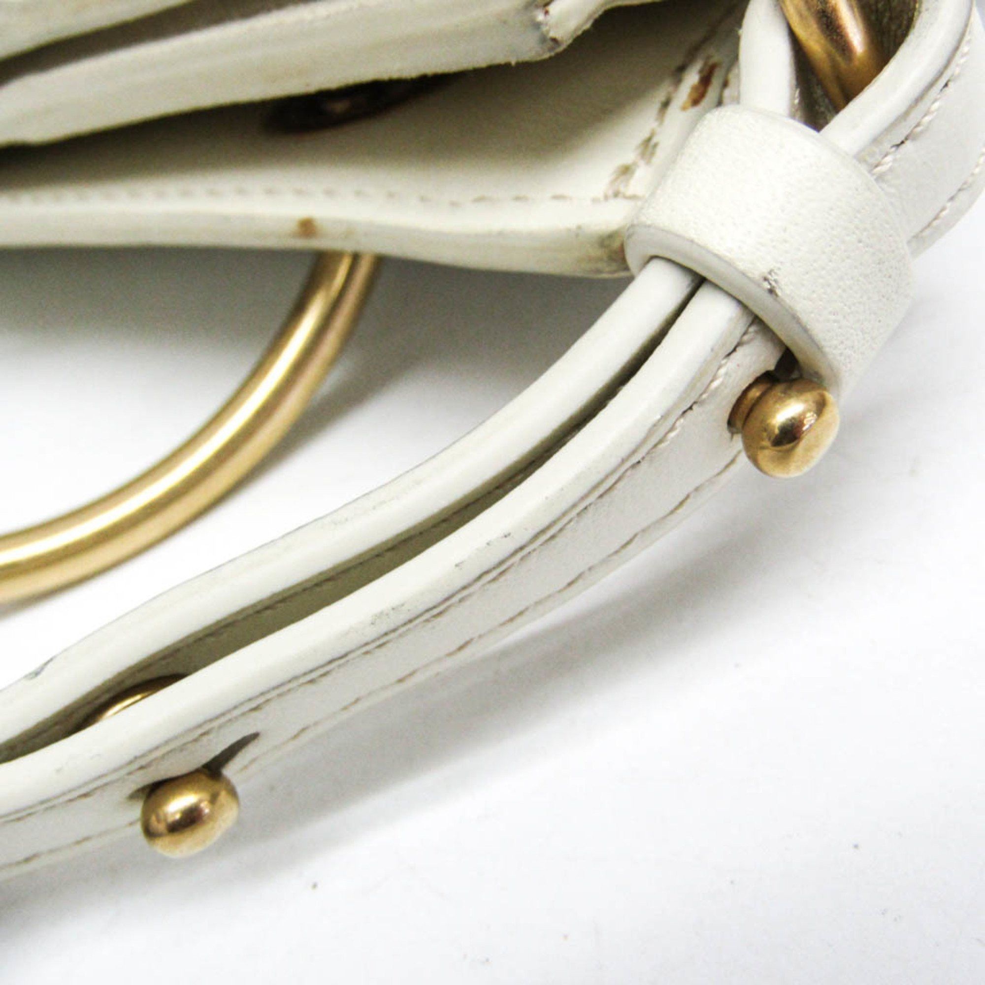 Chloe Chloé Roy CHC18UP021H1Z214 Women's Leather,Suede Shoulder Bag White Size ONE SIZE - 11 Thumbnail