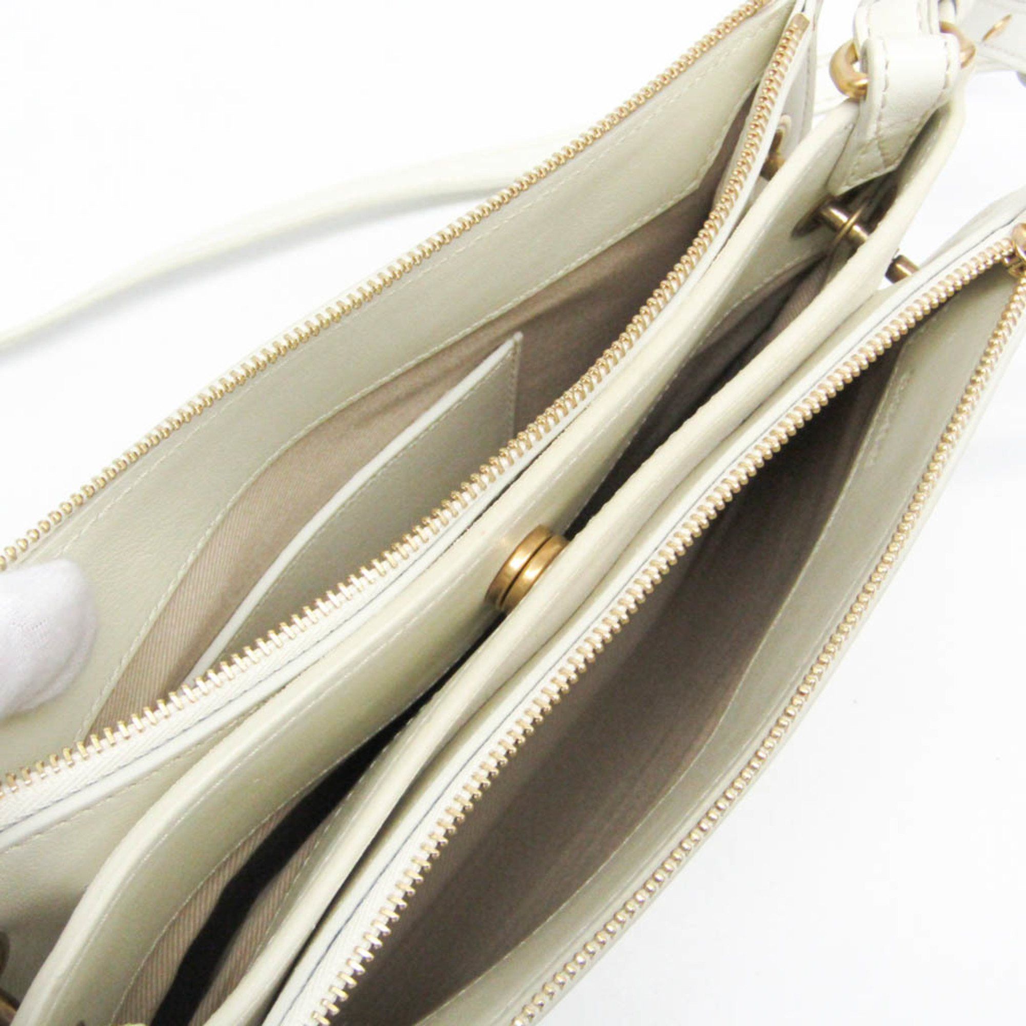 Chloe Chloé Roy CHC18UP021H1Z214 Women's Leather,Suede Shoulder Bag White Size ONE SIZE - 5 Thumbnail