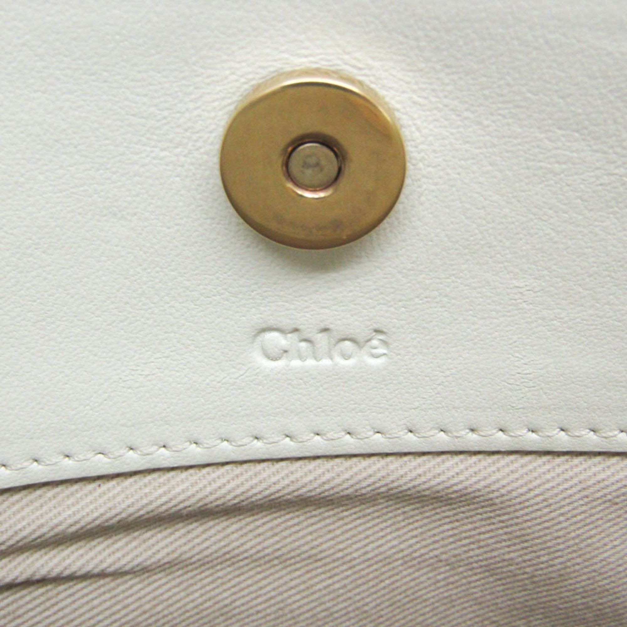 Chloe Chloé Roy CHC18UP021H1Z214 Women's Leather,Suede Shoulder Bag White Size ONE SIZE - 16 Thumbnail