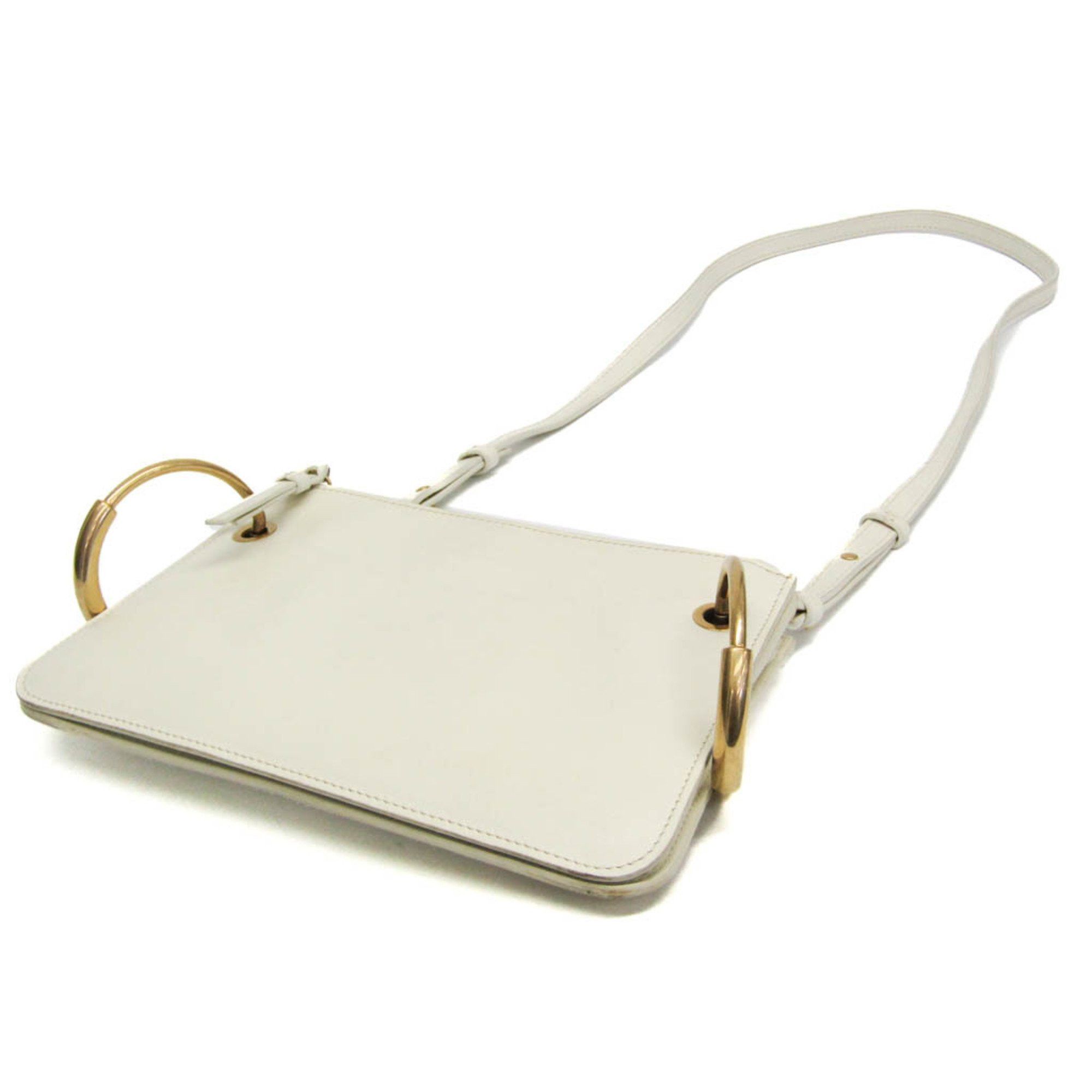 Chloe Chloé Roy CHC18UP021H1Z214 Women's Leather,Suede Shoulder Bag White Size ONE SIZE - 3 Thumbnail