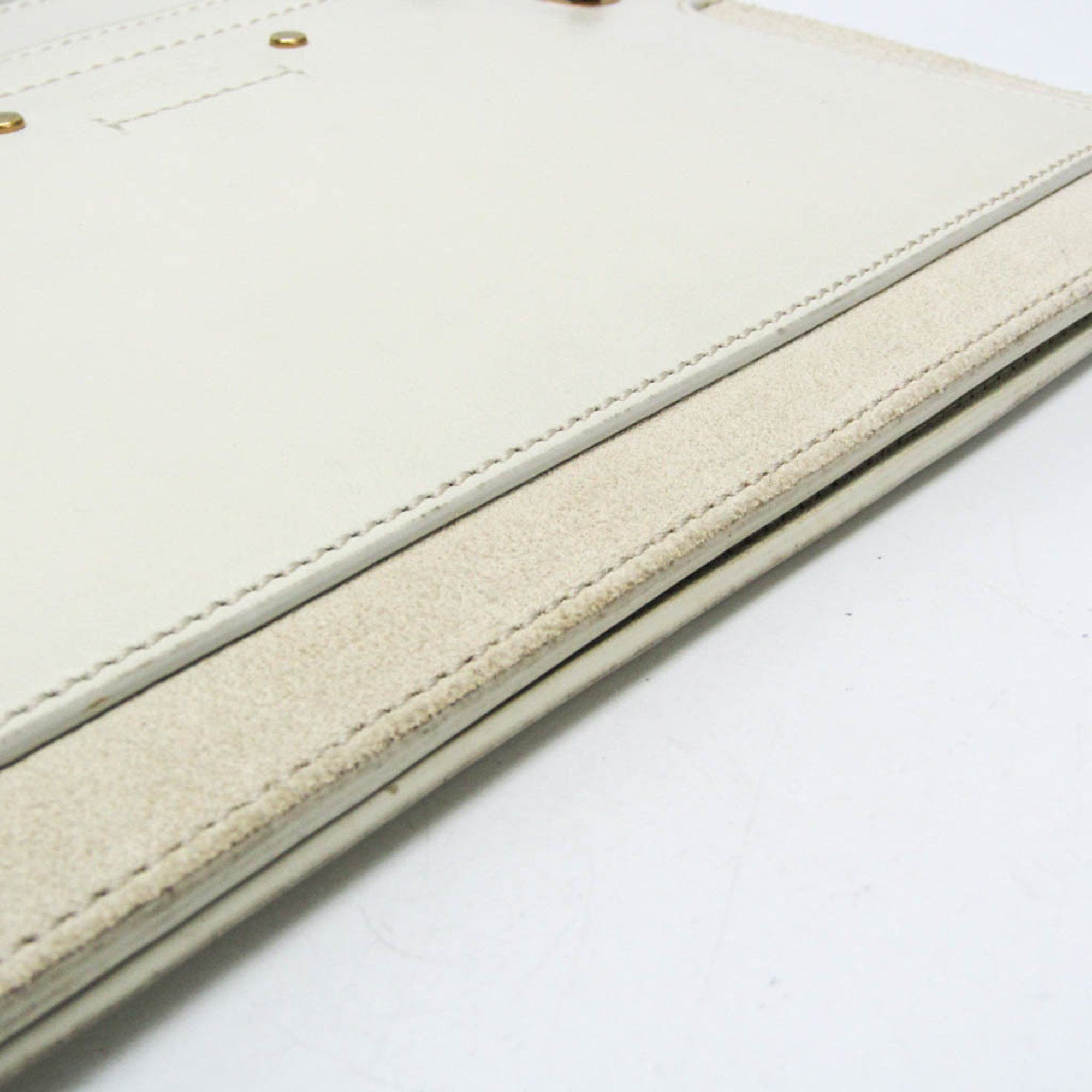 Chloe Chloé Roy CHC18UP021H1Z214 Women's Leather,Suede Shoulder Bag White Size ONE SIZE - 9 Thumbnail