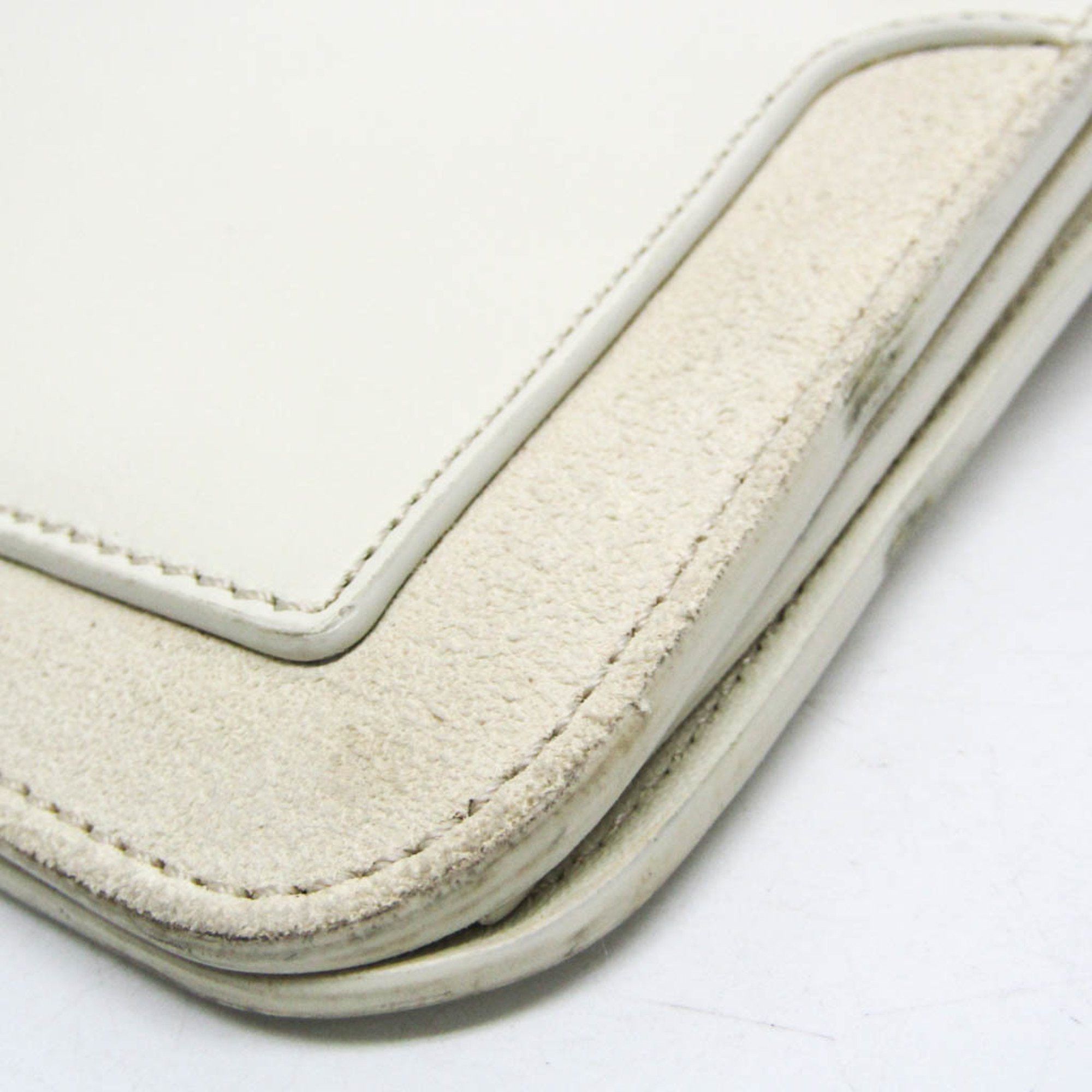 Chloe Chloé Roy CHC18UP021H1Z214 Women's Leather,Suede Shoulder Bag White Size ONE SIZE - 7 Thumbnail