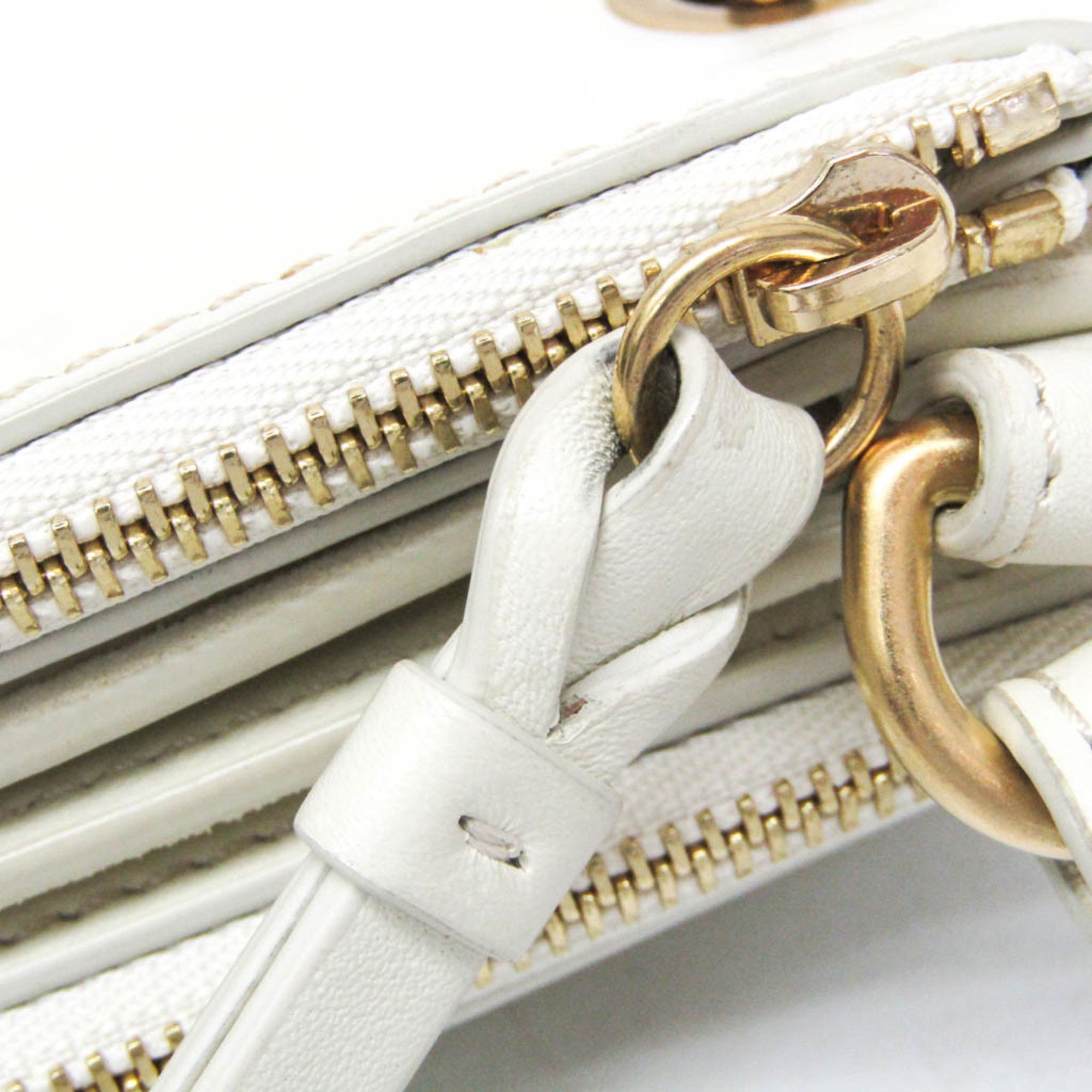 Chloe Chloé Roy CHC18UP021H1Z214 Women's Leather,Suede Shoulder Bag White Size ONE SIZE - 14 Thumbnail