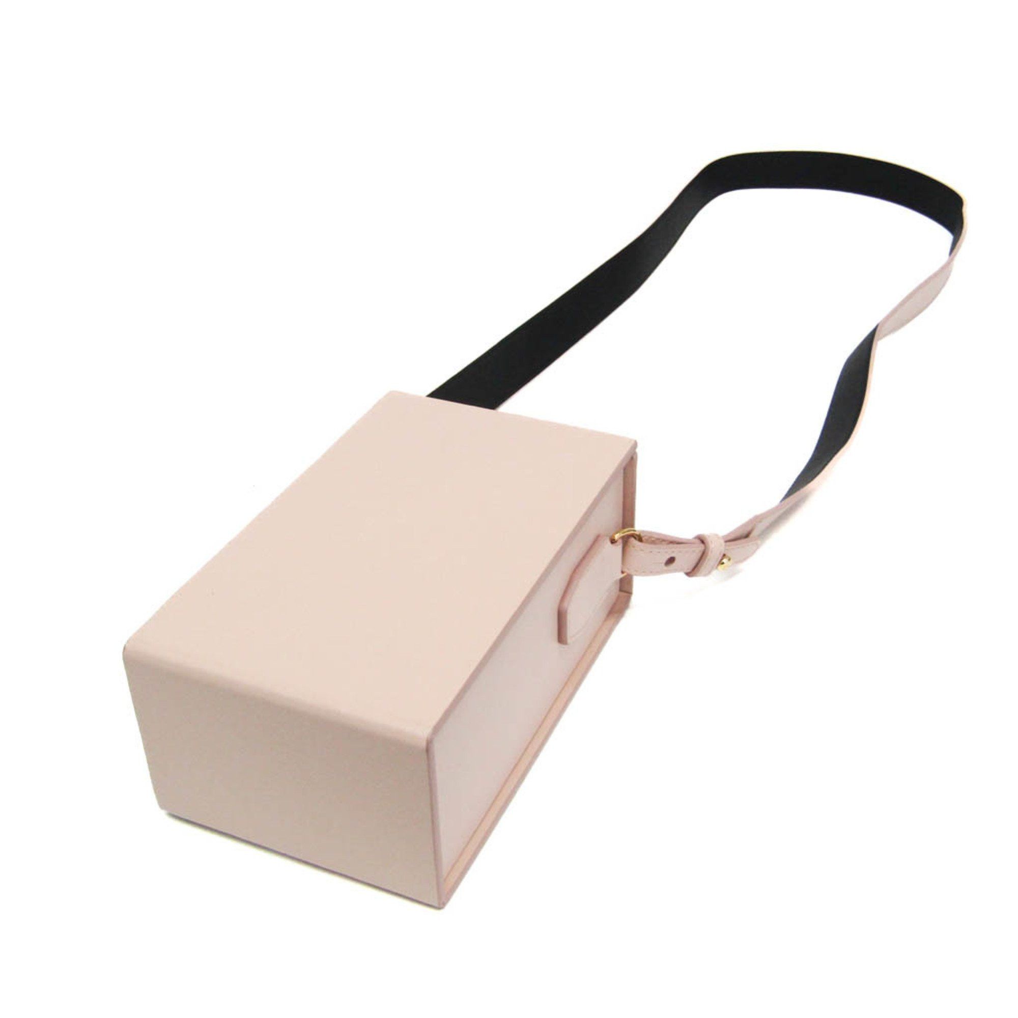 Fendi Fendi Box 8BT339 Women's Leather Shoulder Bag Pink Size ONE SIZE - 3 Thumbnail