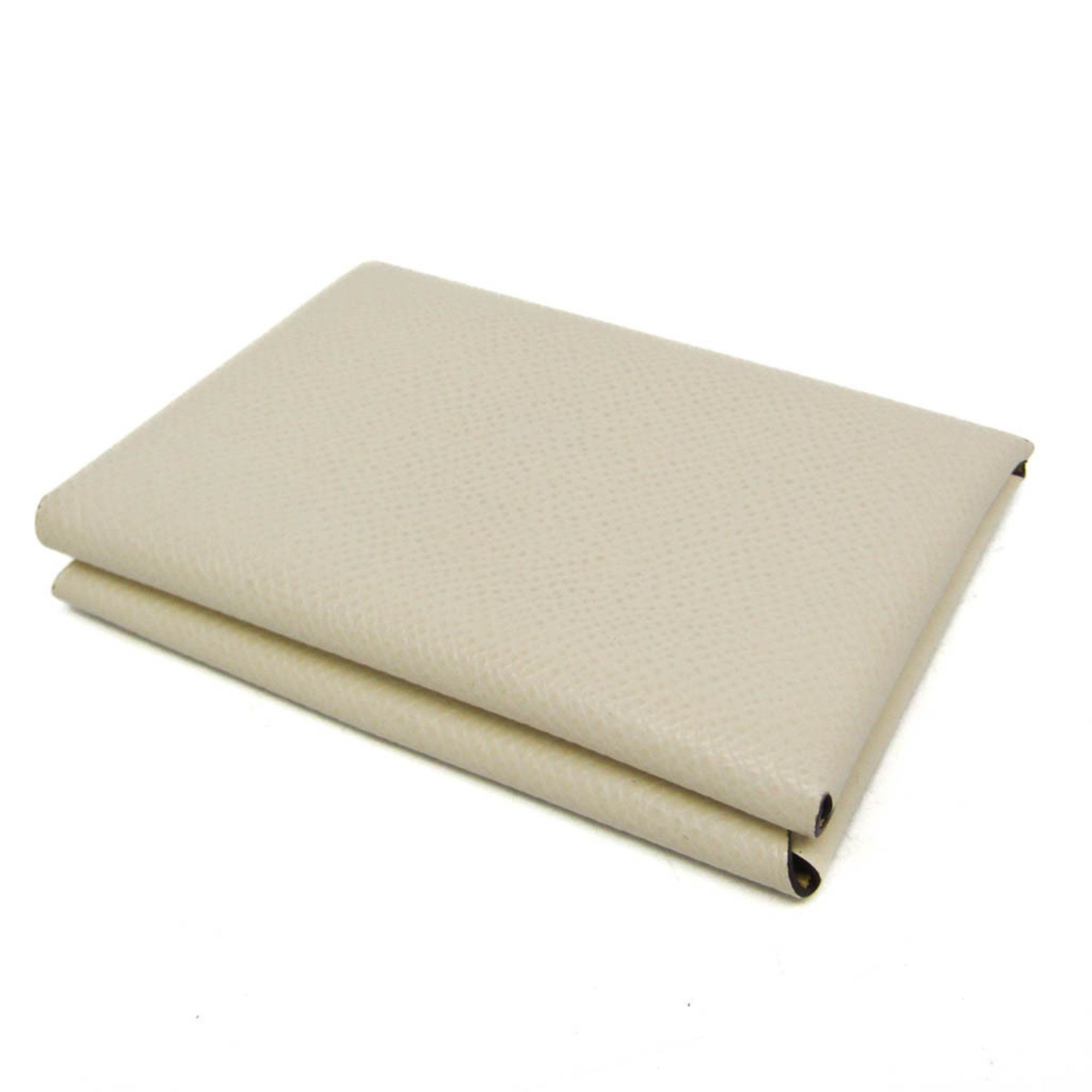 Hermes Hermes Calvi Duo Verso Epsom Leather Card Case Off-white,Yellow Size ONE SIZE - 3 Thumbnail