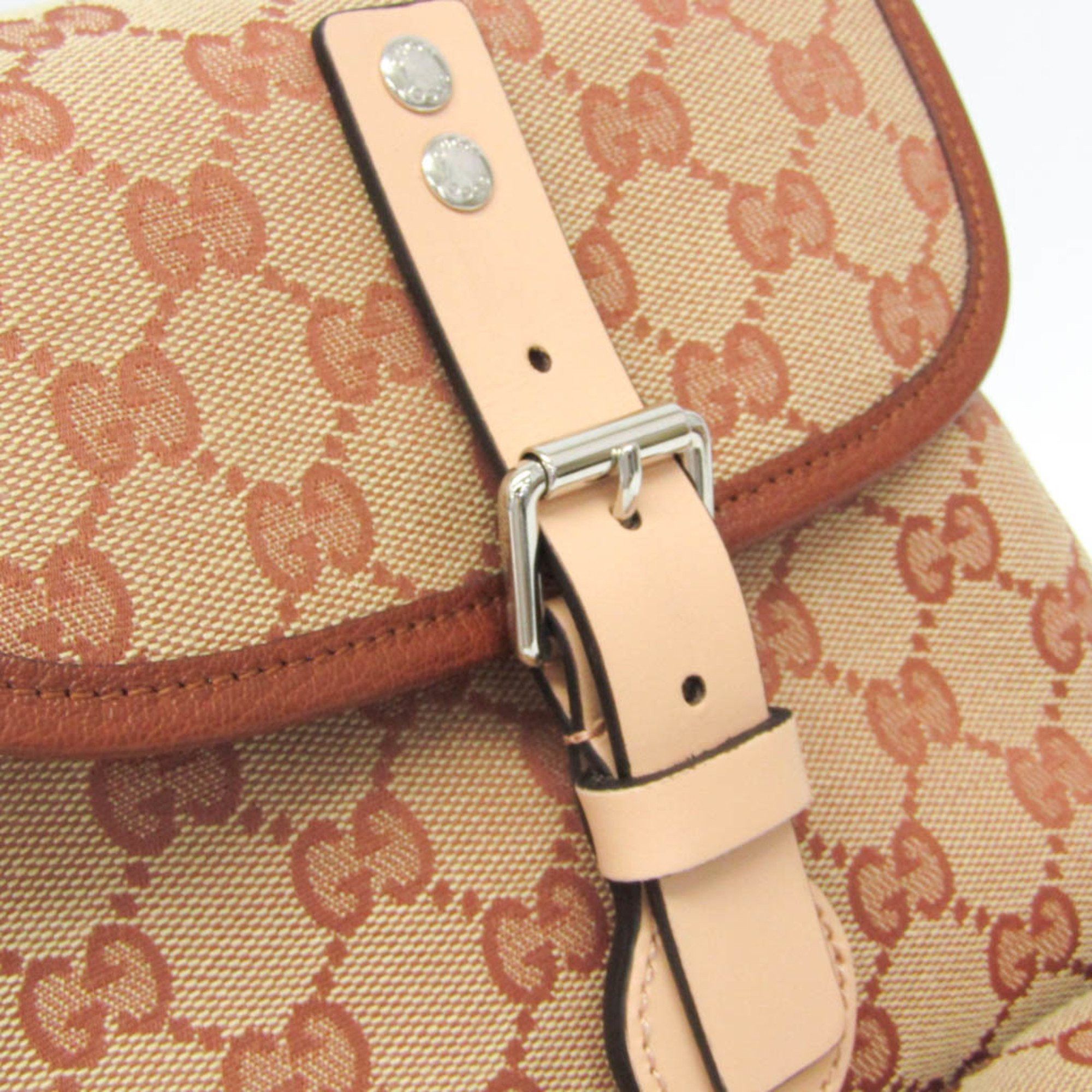 Gucci Gucci GG Canvas Children's 630818 Boys,Girls GG Canvas,Leather Backpack Beige,Brown Size ONE SIZE - 9 Thumbnail