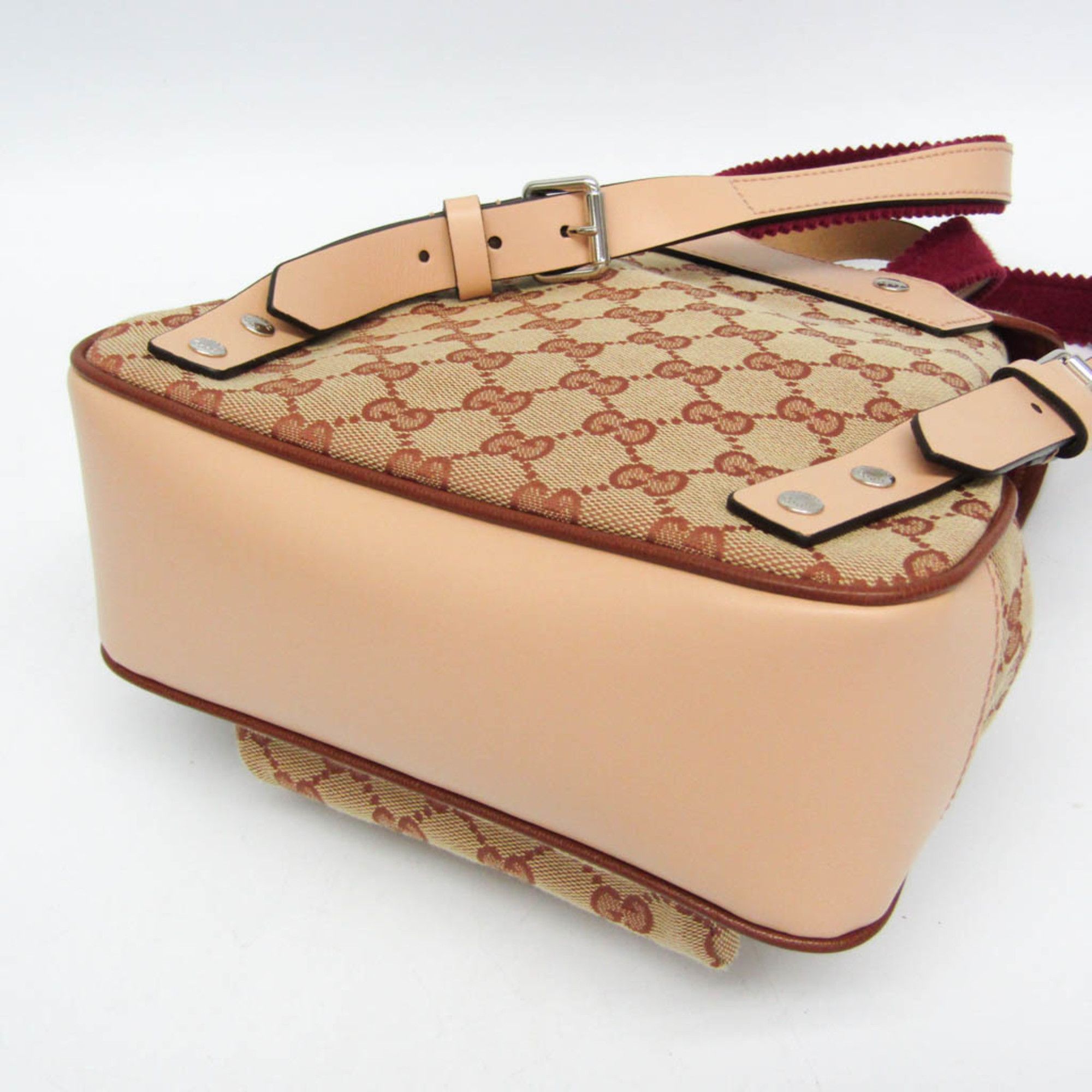 Gucci Gucci GG Canvas Children's 630818 Boys,Girls GG Canvas,Leather Backpack Beige,Brown Size ONE SIZE - 5 Thumbnail