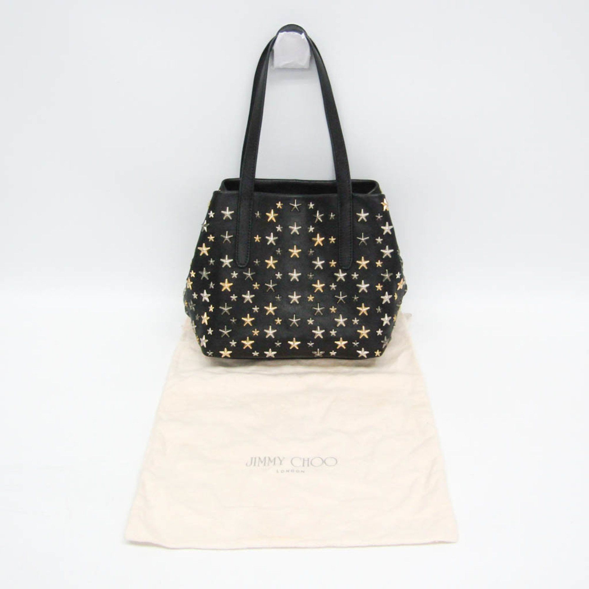 Jimmy Choo Jimmy Choo Women's Leather Studded Tote Bag Black Size ONE SIZE - 2 Thumbnail