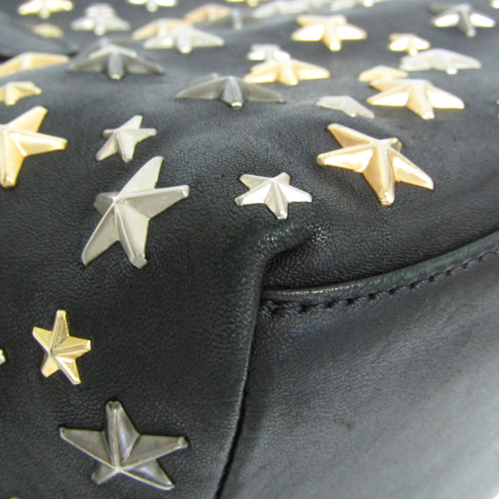 Jimmy Choo Jimmy Choo Women's Leather Studded Tote Bag Black Size ONE SIZE - 5 Thumbnail