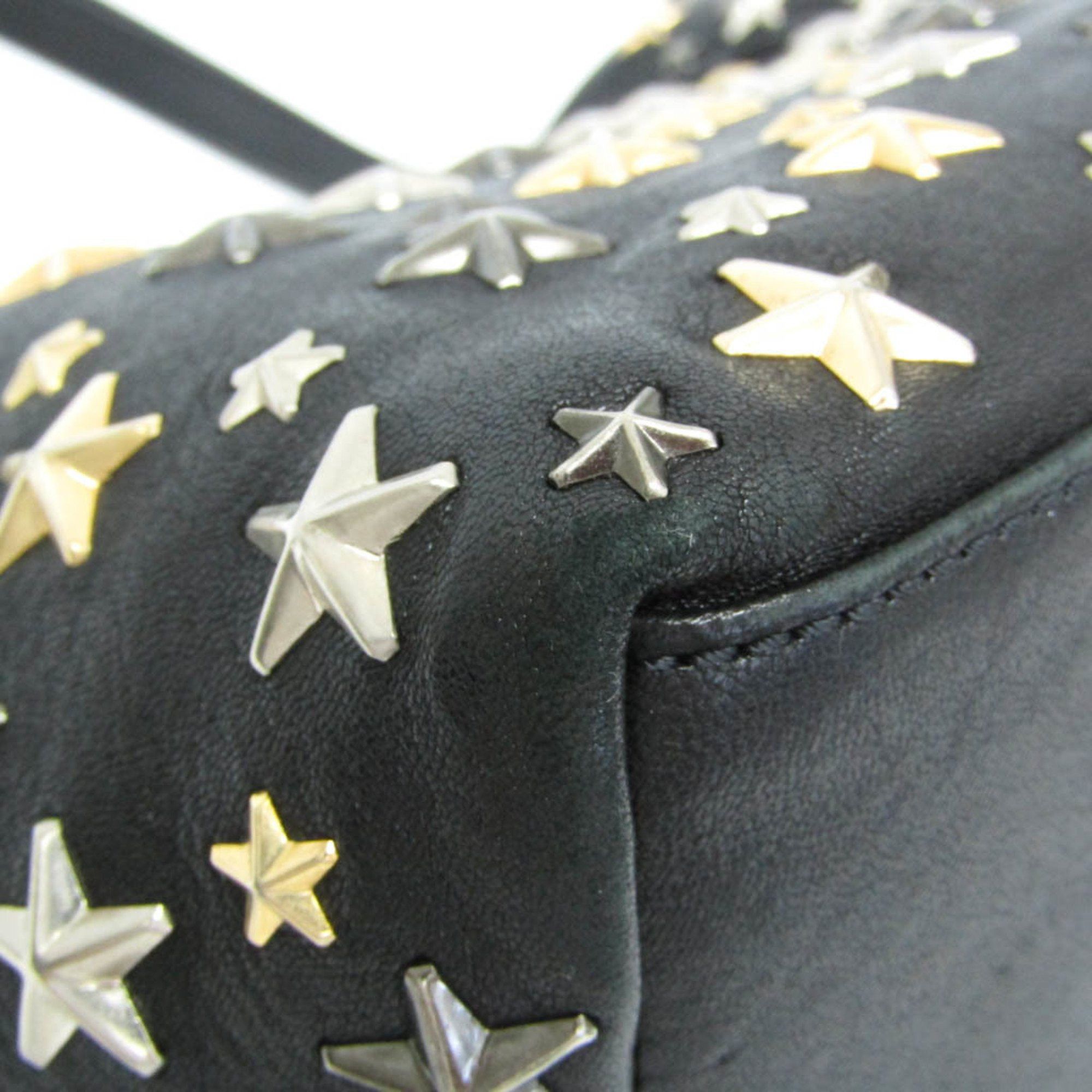 Jimmy Choo Jimmy Choo Women's Leather Studded Tote Bag Black Size ONE SIZE - 7 Thumbnail