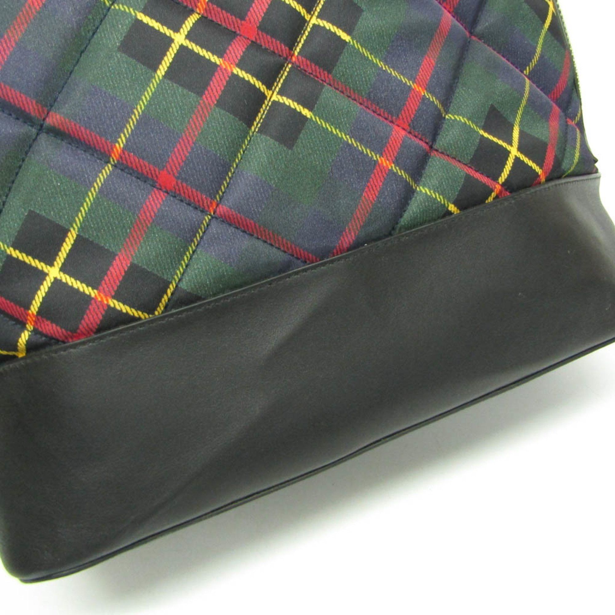 Vivienne Westwood Vivienne Westwood Orb Quilting Women,Men Nylon,Leather Backpack Black,Green Size ONE SIZE - 9 Thumbnail