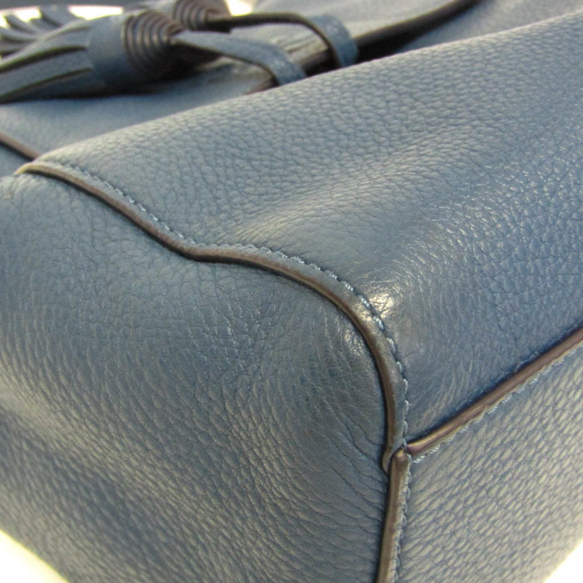 Tory Burch Tory Burch Fringe 79163-1-02544 Women's Leather Backpack Blue Size ONE SIZE - 6 Thumbnail