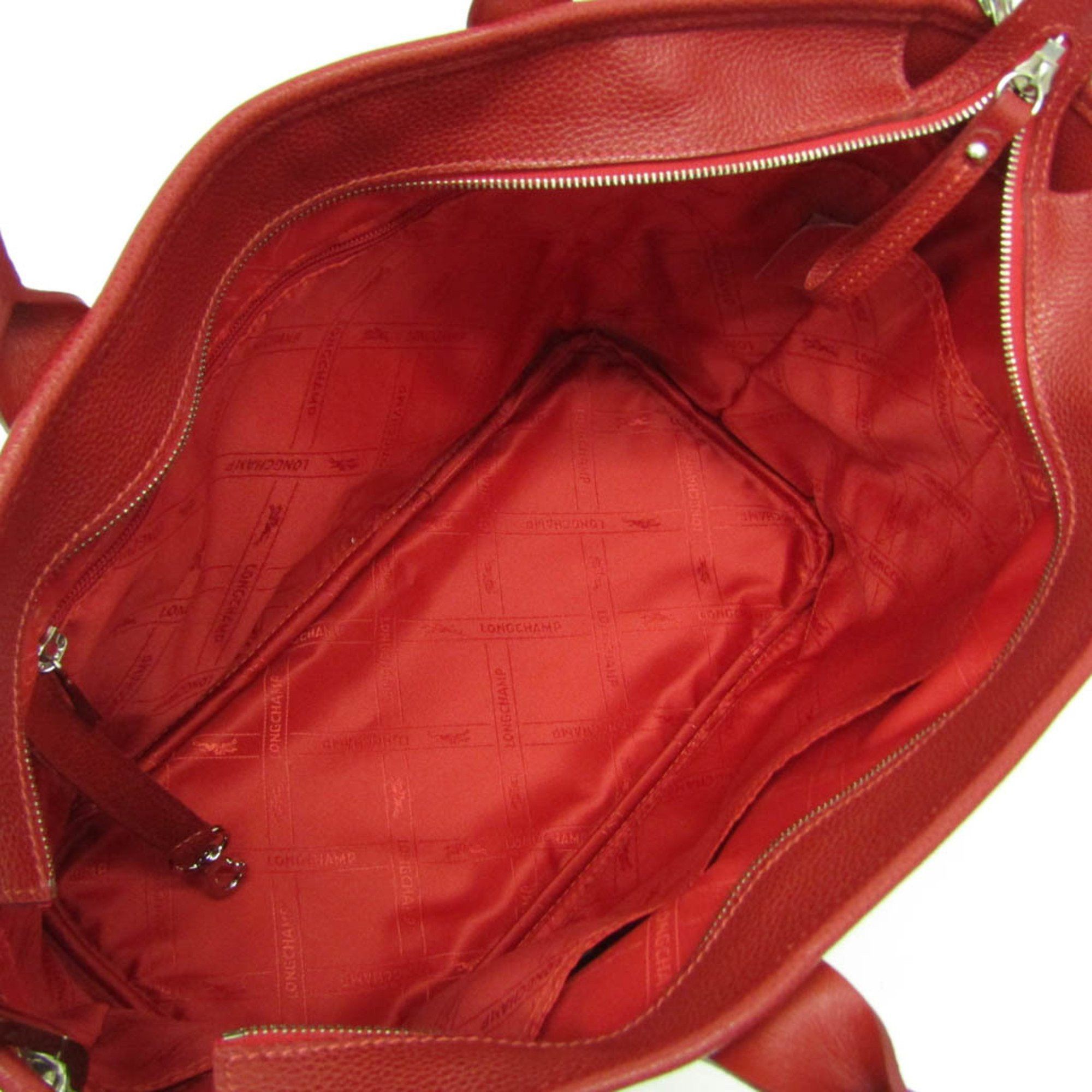 Longchamp Longchamp 2-way Tote Bag Women's Leather Shoulder Bag,Tote Bag Red Color Size ONE SIZE - 3 Thumbnail