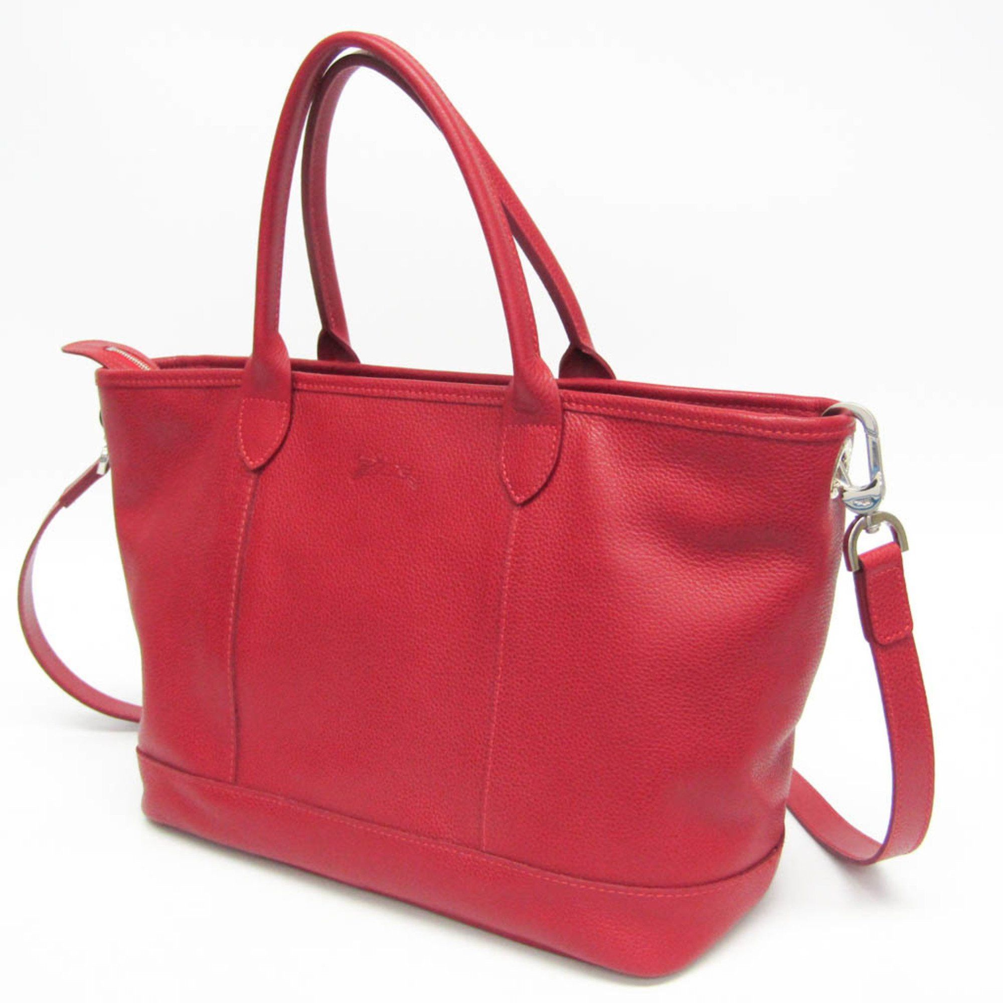 Longchamp Longchamp 2-way Tote Bag Women's Leather Shoulder Bag,Tote Bag Red Color Size ONE SIZE - 9 Thumbnail