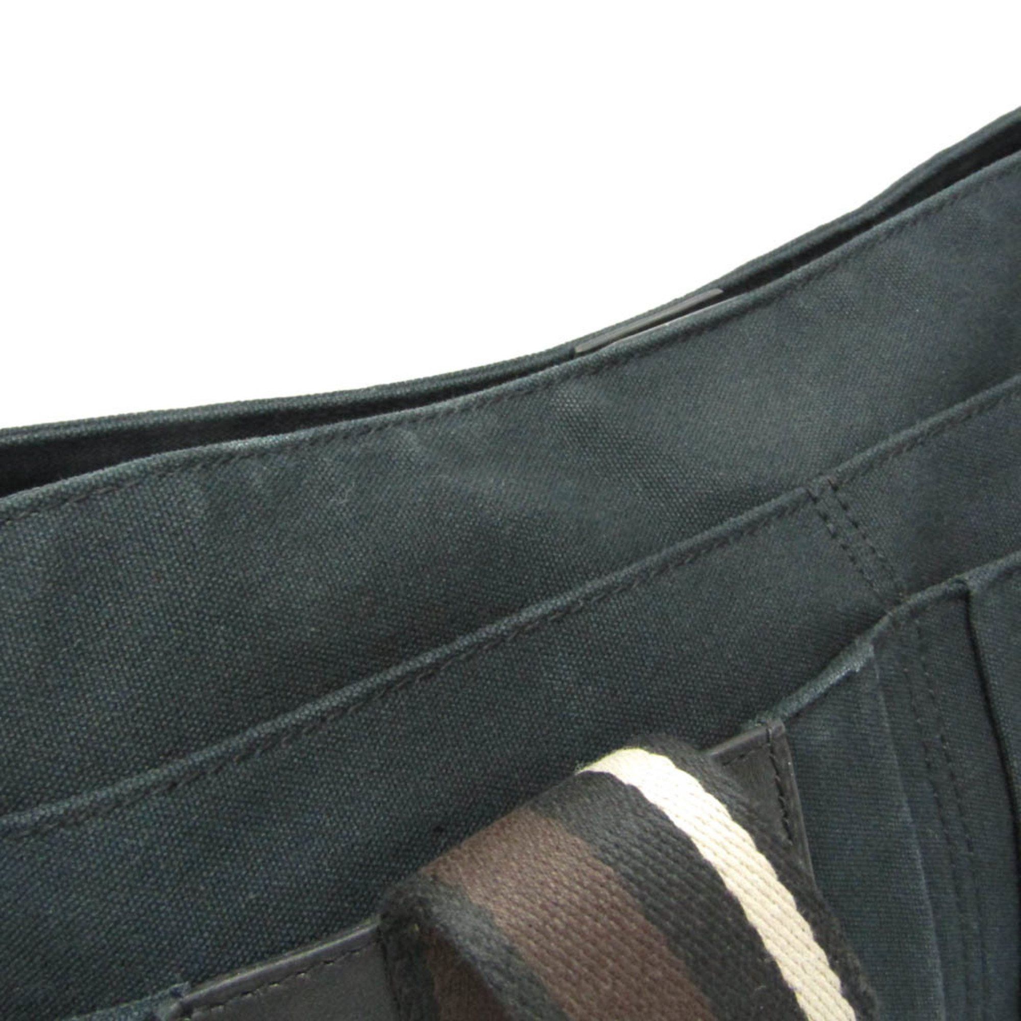 Hermes Hermes Troca Horizontal MM Men,Women Leather,Cotton Handbag Black,Dark Brown Size ONE SIZE - 11 Thumbnail