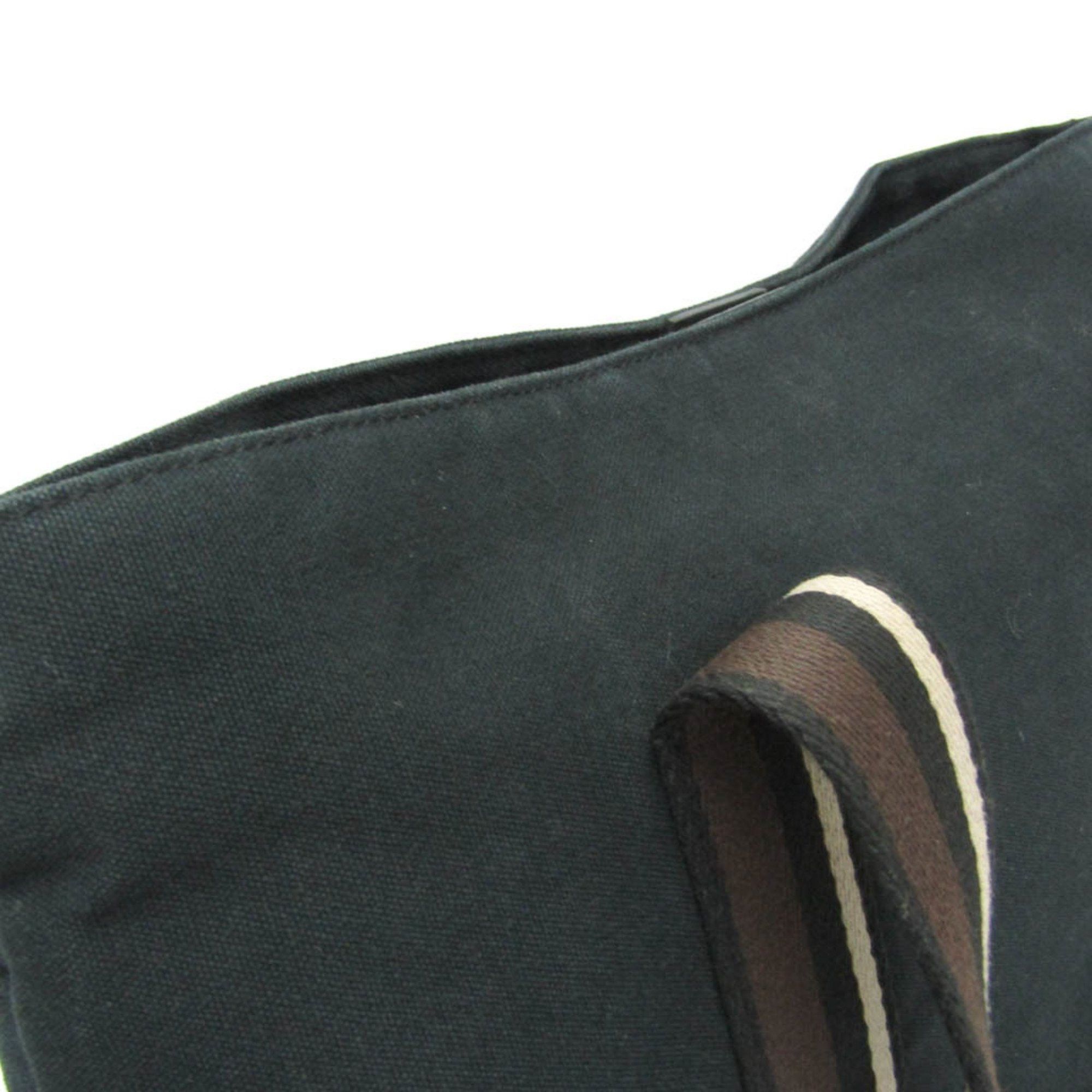 Hermes Hermes Troca Horizontal MM Men,Women Leather,Cotton Handbag Black,Dark Brown Size ONE SIZE - 9 Thumbnail
