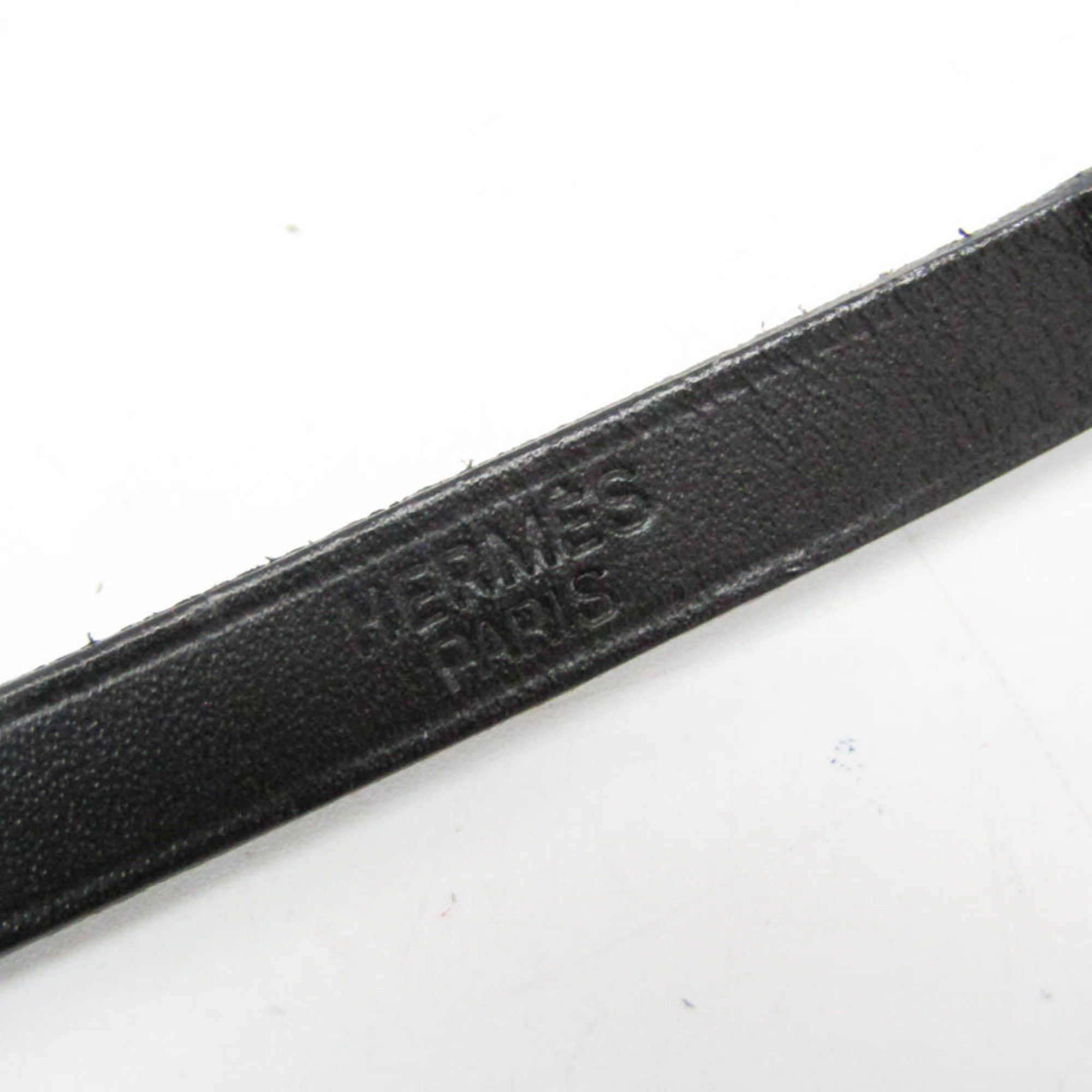 Hermes Hermes Hapi Triple Bracelet Choker Leather,Metal Bangle Black,Silver Size ONE SIZE - 9 Thumbnail