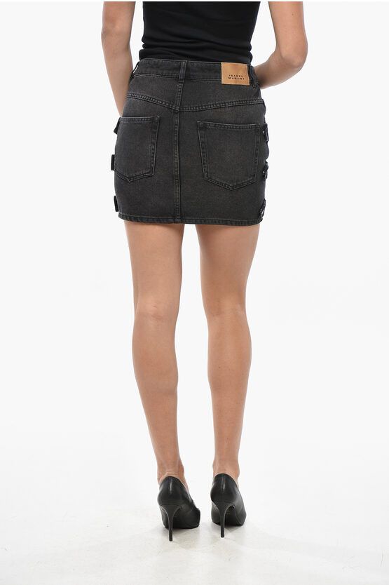 ETOILE Denim STESSY Miniskirt with Buttoned Details