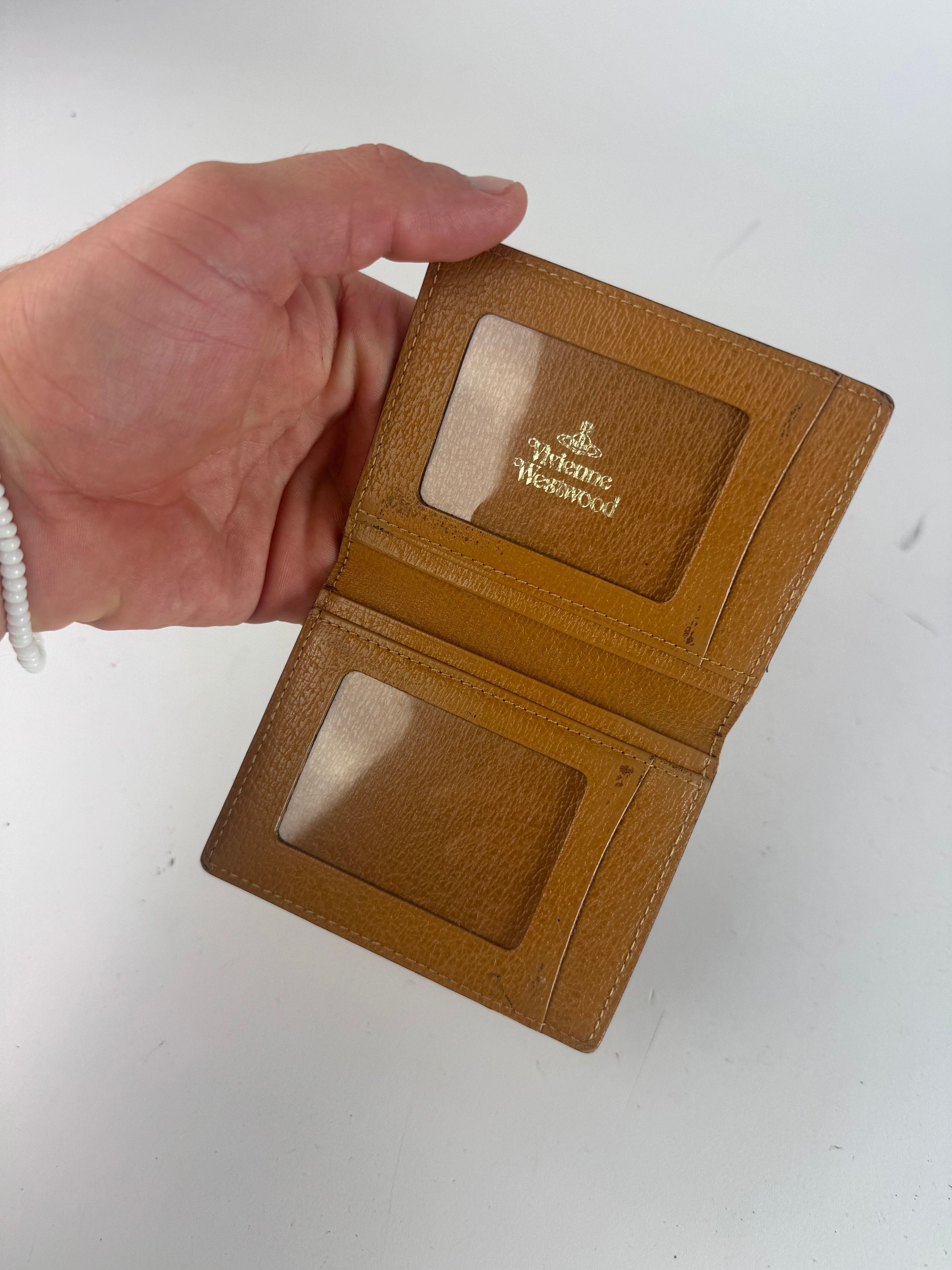 Vivienne Westwood Vintage Leather Card Holder Camel Size ONE SIZE - 4 Thumbnail