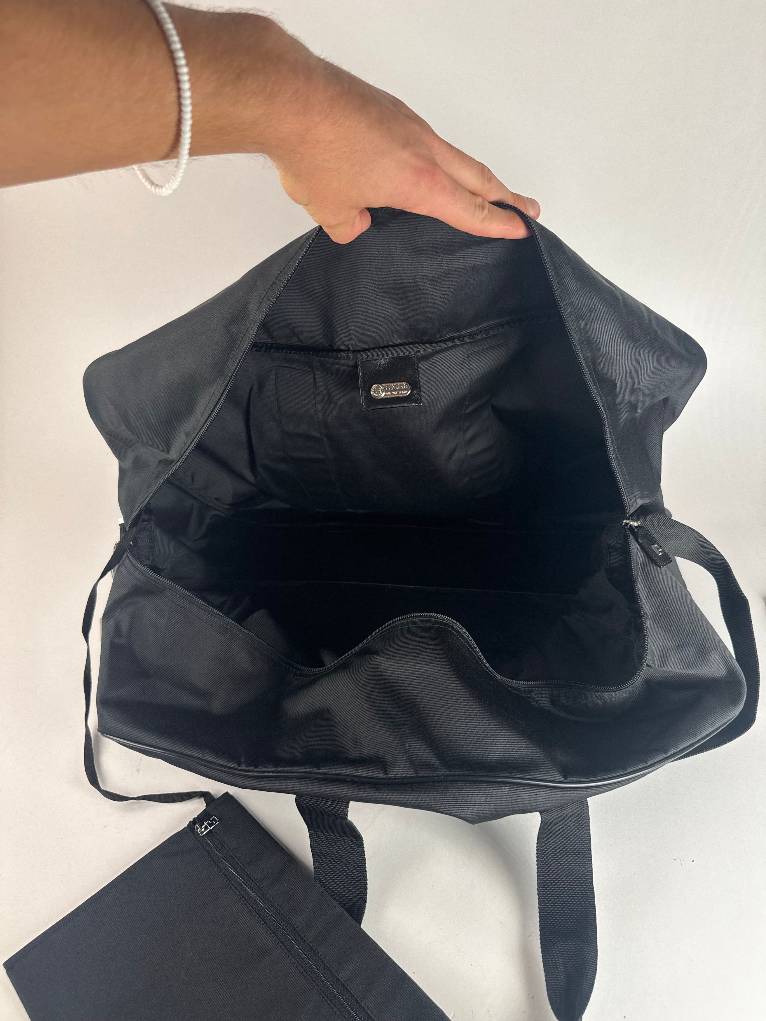 Fendi Vintage Polyester 2Way Duffel Bag Black Size ONE SIZE - 3 Thumbnail