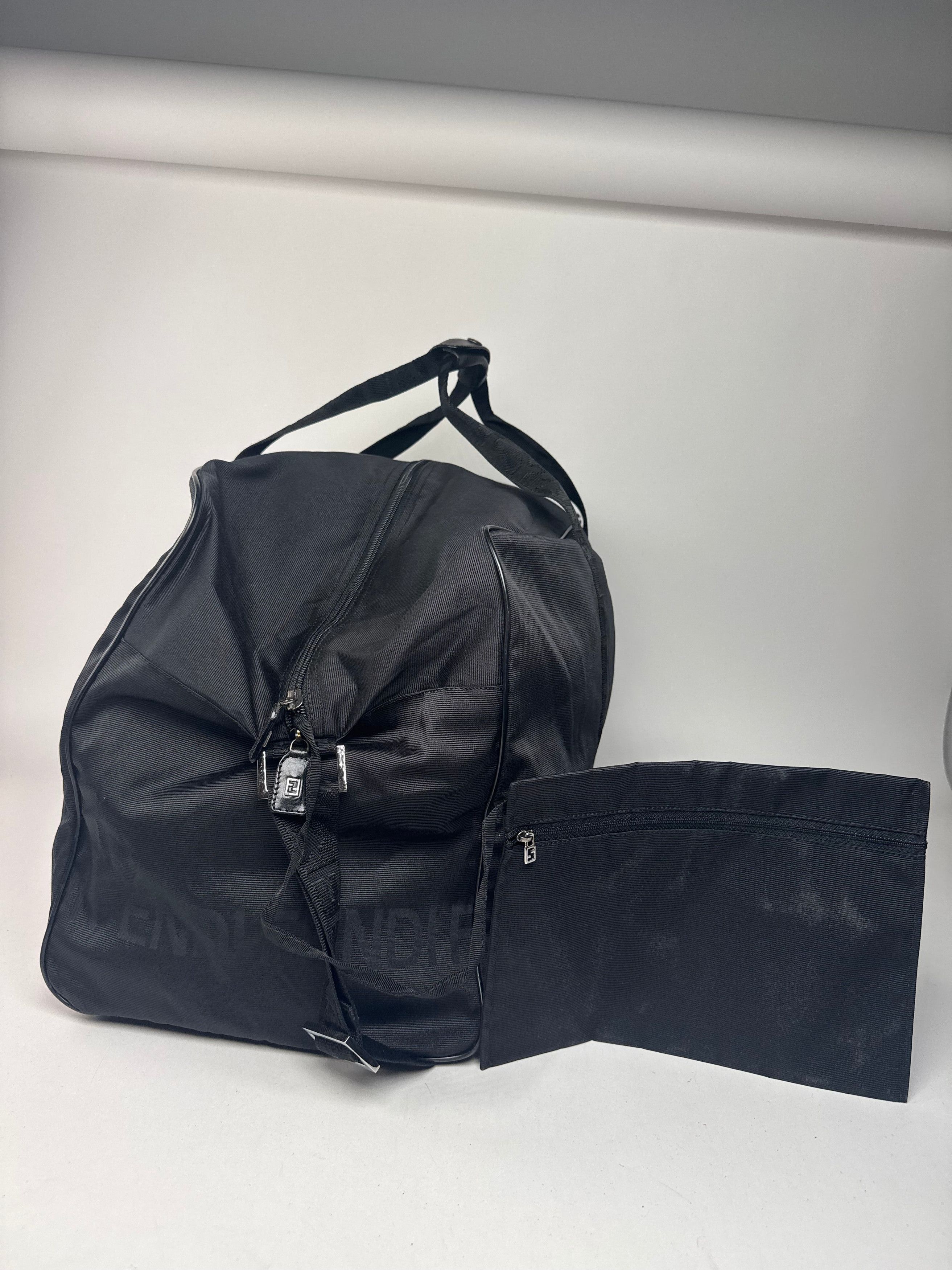 Fendi Vintage Polyester 2Way Duffel Bag Black Size ONE SIZE - 9 Thumbnail