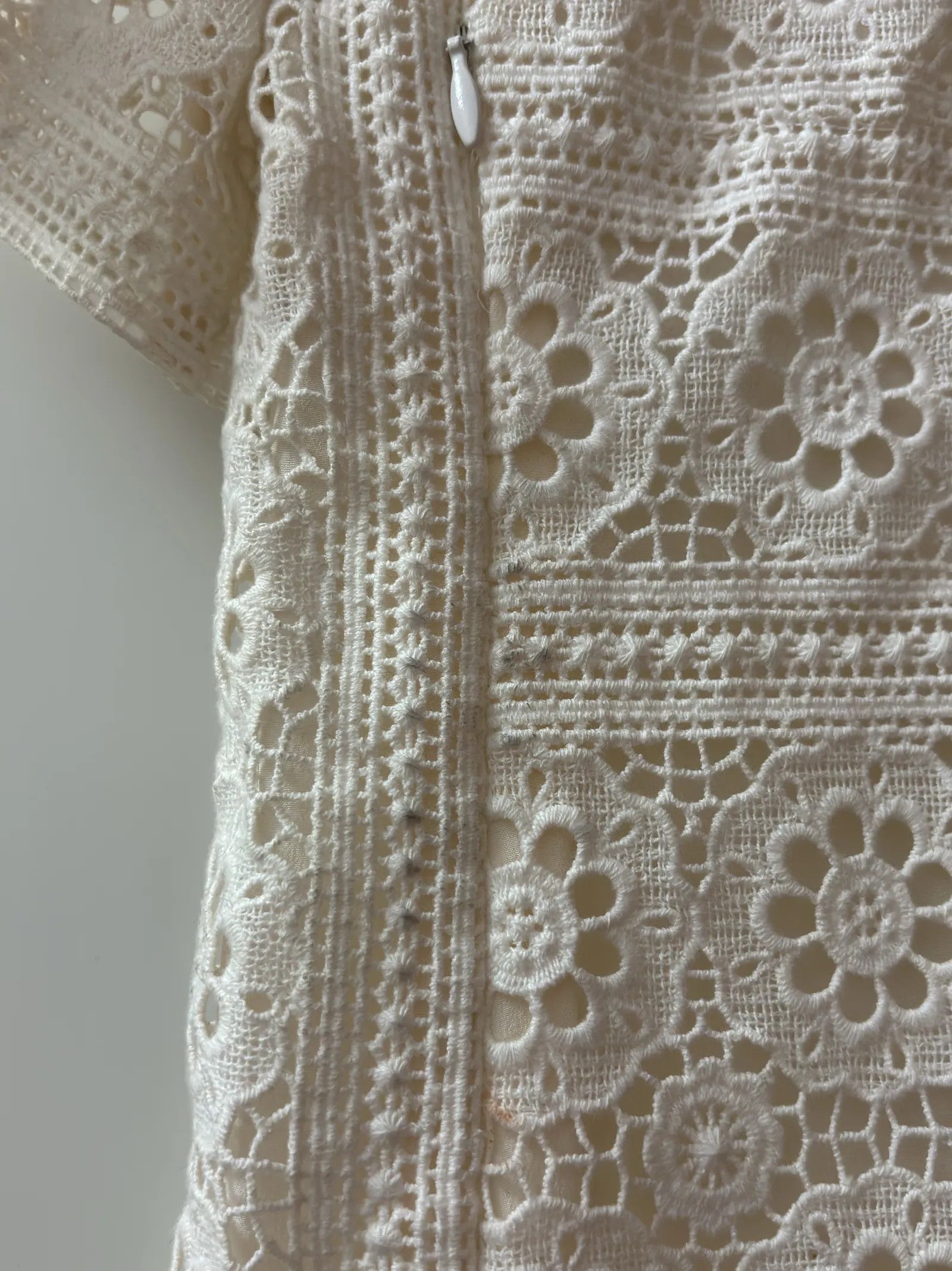 Burberry Burberry Burberry Brit White Cotton Lace Tunic Dress Dress Size XS / US 0-2 / IT 36-38 - 5 Thumbnail