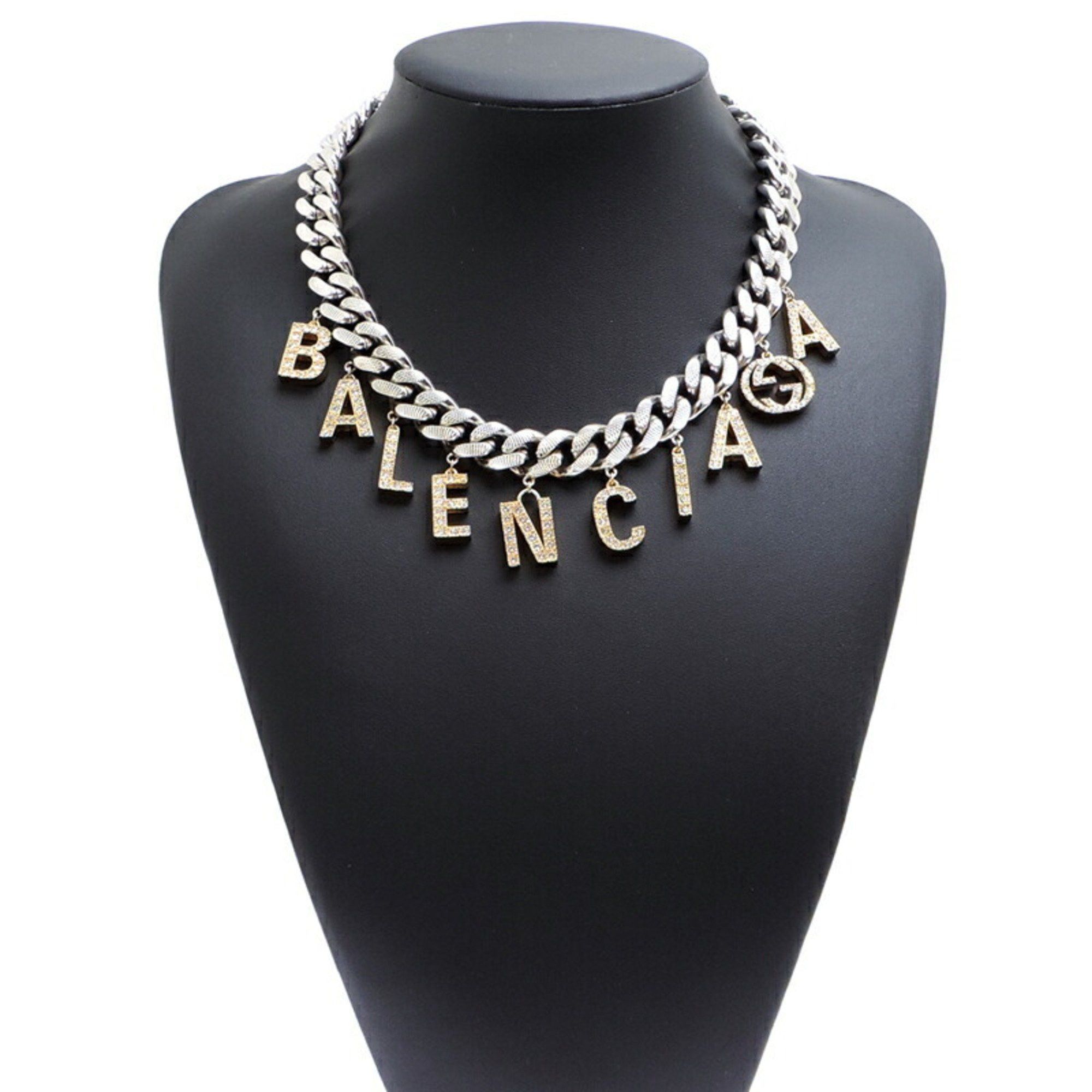 Gucci Gucci, Balenciaga, The Hacker Project Script Choker Necklace, Metal, for Men and Women Size ONE SIZE - 8 Thumbnail