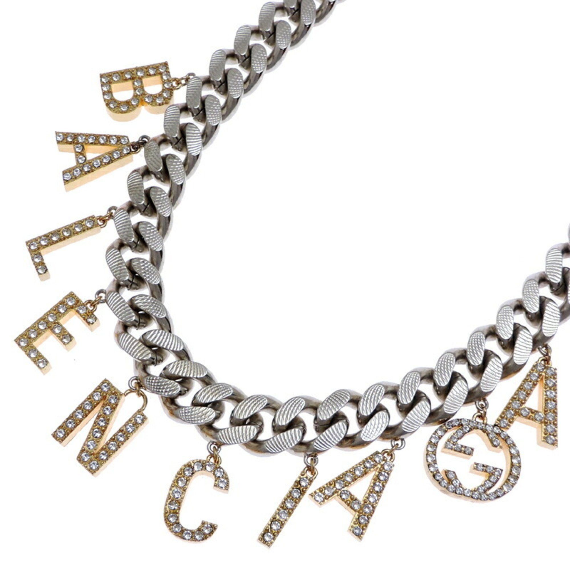 Gucci Gucci, Balenciaga, The Hacker Project Script Choker Necklace, Metal, for Men and Women Size ONE SIZE - 2 Thumbnail