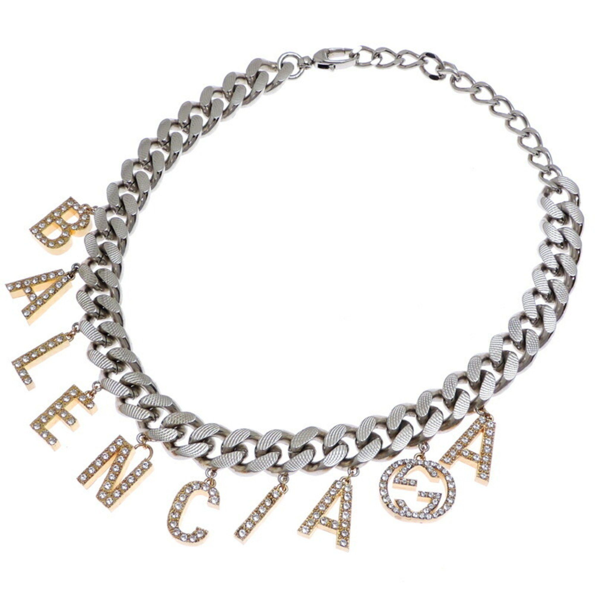 Gucci Gucci, Balenciaga, The Hacker Project Script Choker Necklace, Metal, for Men and Women Size ONE SIZE - 6 Thumbnail