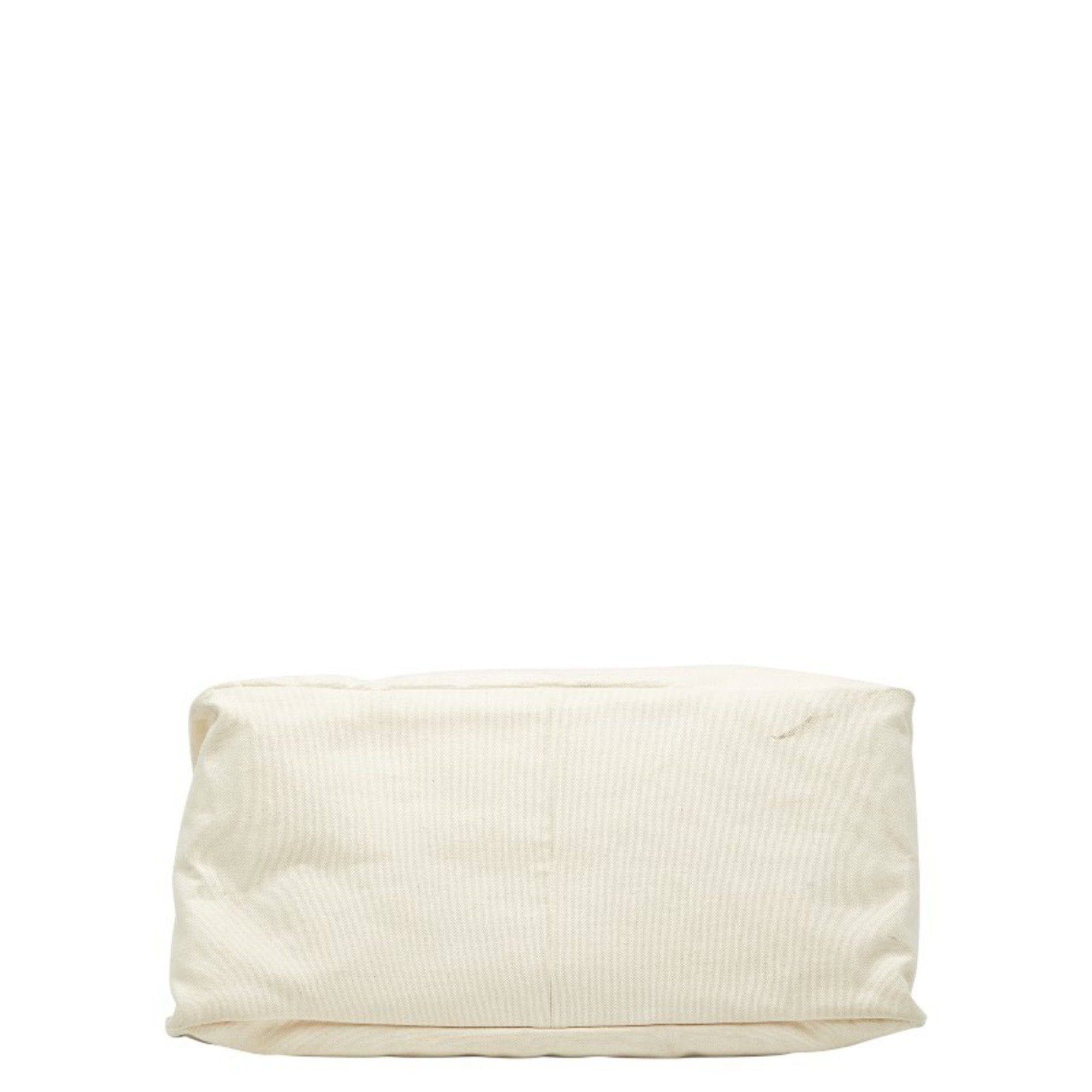 Loewe LOEWE Paula's Ibiza canvas tote bag in white, ivory, and blue. Women's. Size ONE SIZE - 3 Thumbnail