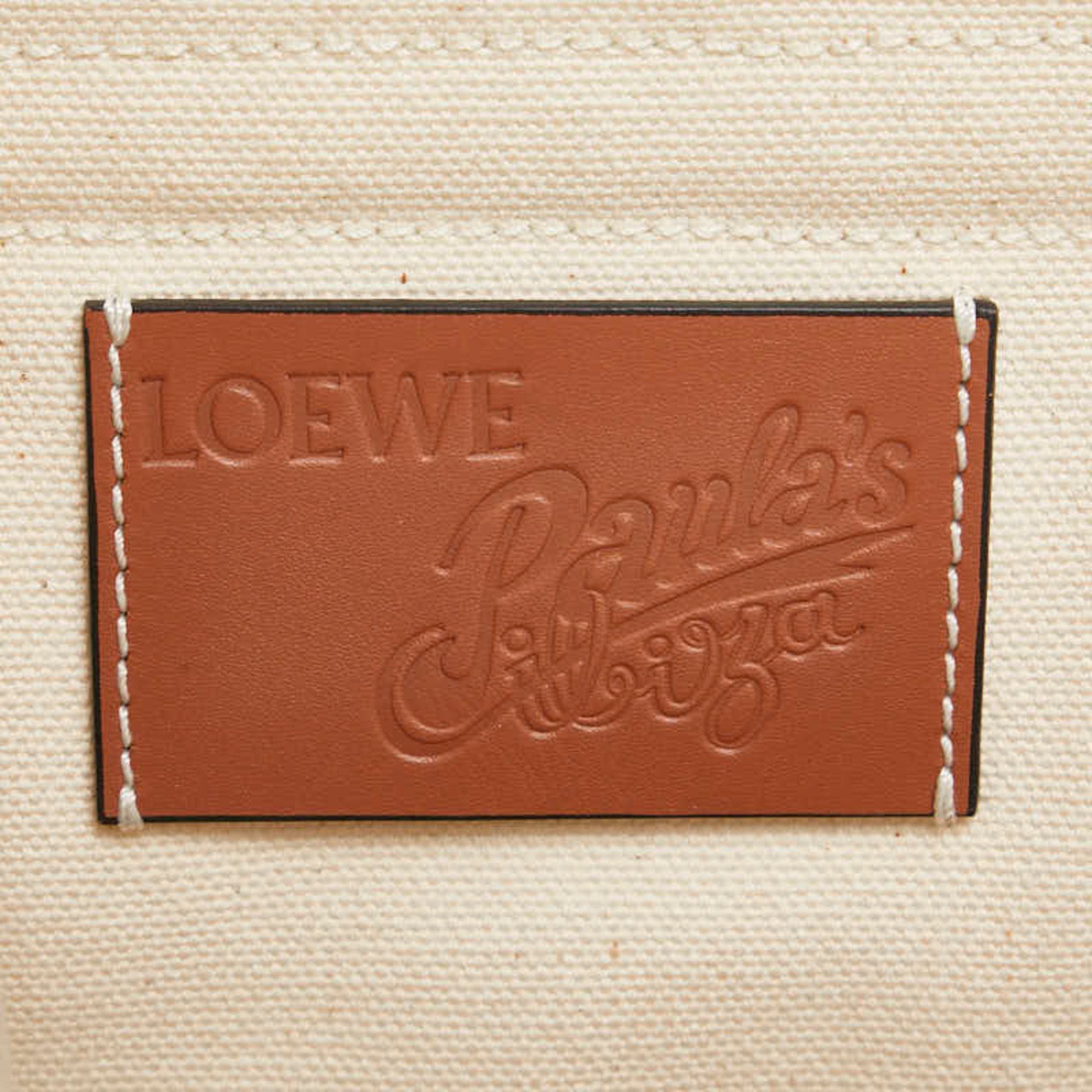 Loewe LOEWE Paula's Ibiza canvas tote bag in white, ivory, and blue. Women's. Size ONE SIZE - 9 Thumbnail