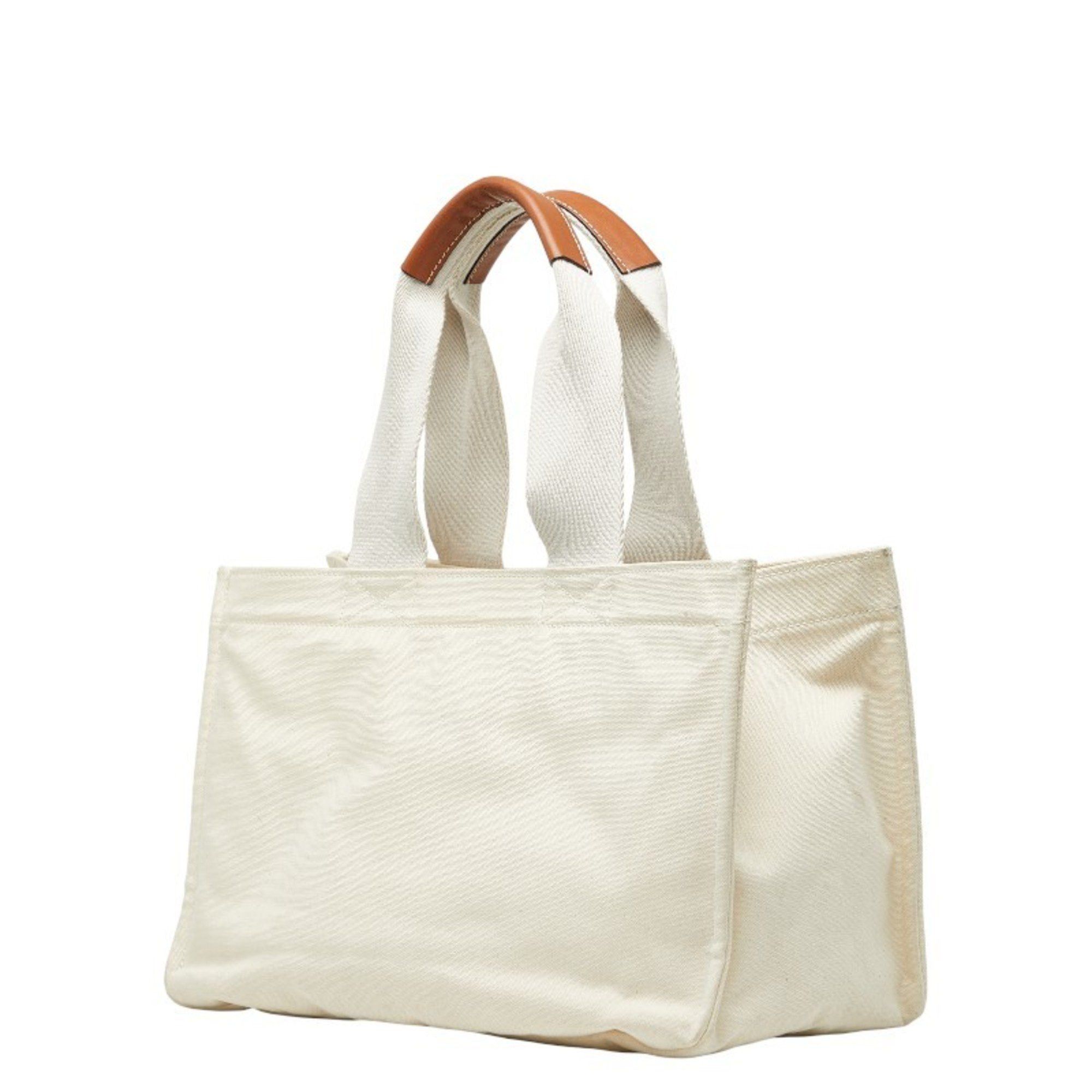 Loewe LOEWE Paula's Ibiza canvas tote bag in white, ivory, and blue. Women's. Size ONE SIZE - 2 Thumbnail