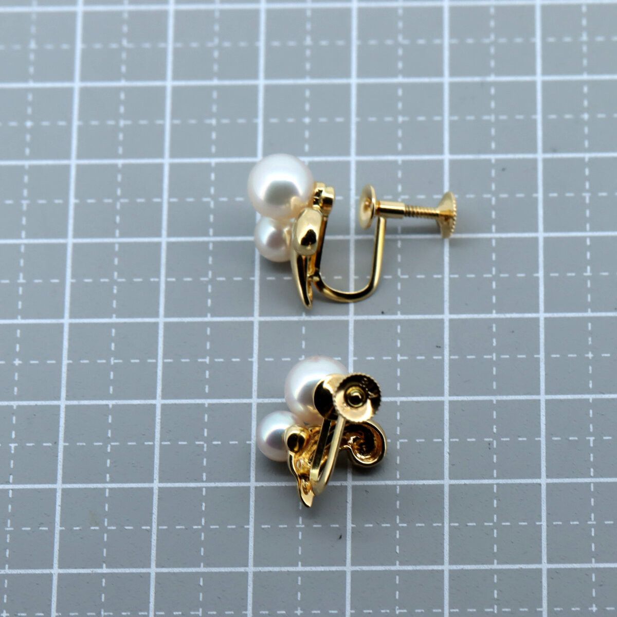 Other Tasaki Tasaki Au750 Pearl Earrings Crocodile skin Earrings DUTY FREE for USA Size ONE SIZE - 4 Thumbnail