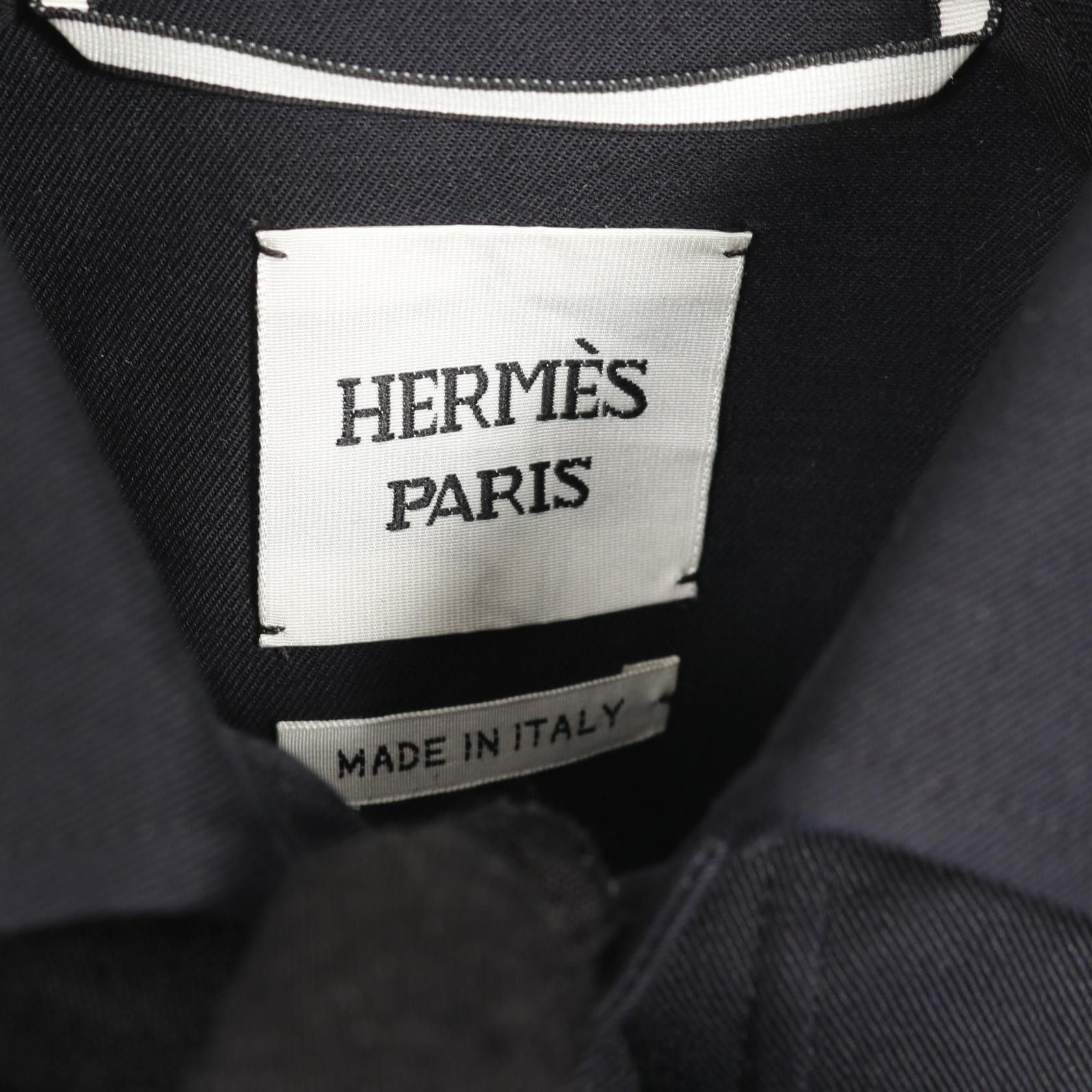 Hermes Hermes Hermes Veste taille brodee a smocks Cotton Outerwear Cotton Outerwear DUTY FREE for USA Size ONE SIZE - 3 Thumbnail