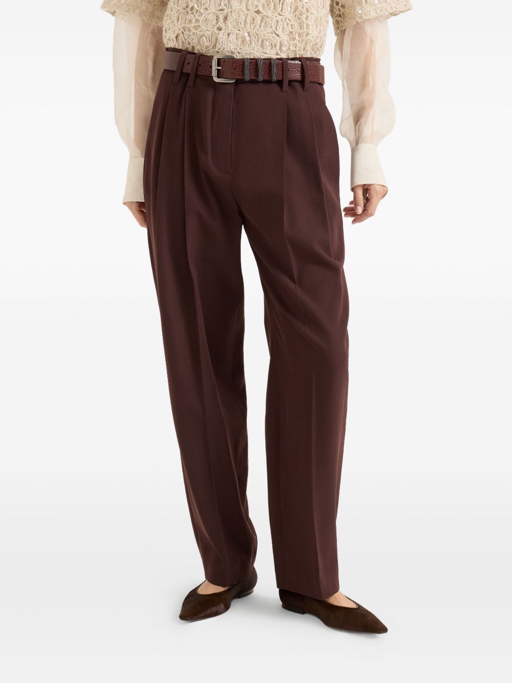 Brunello Cucinelli WOOL BLEND TROUSERS Size 30" / US 8 / IT 44 - 4 Thumbnail